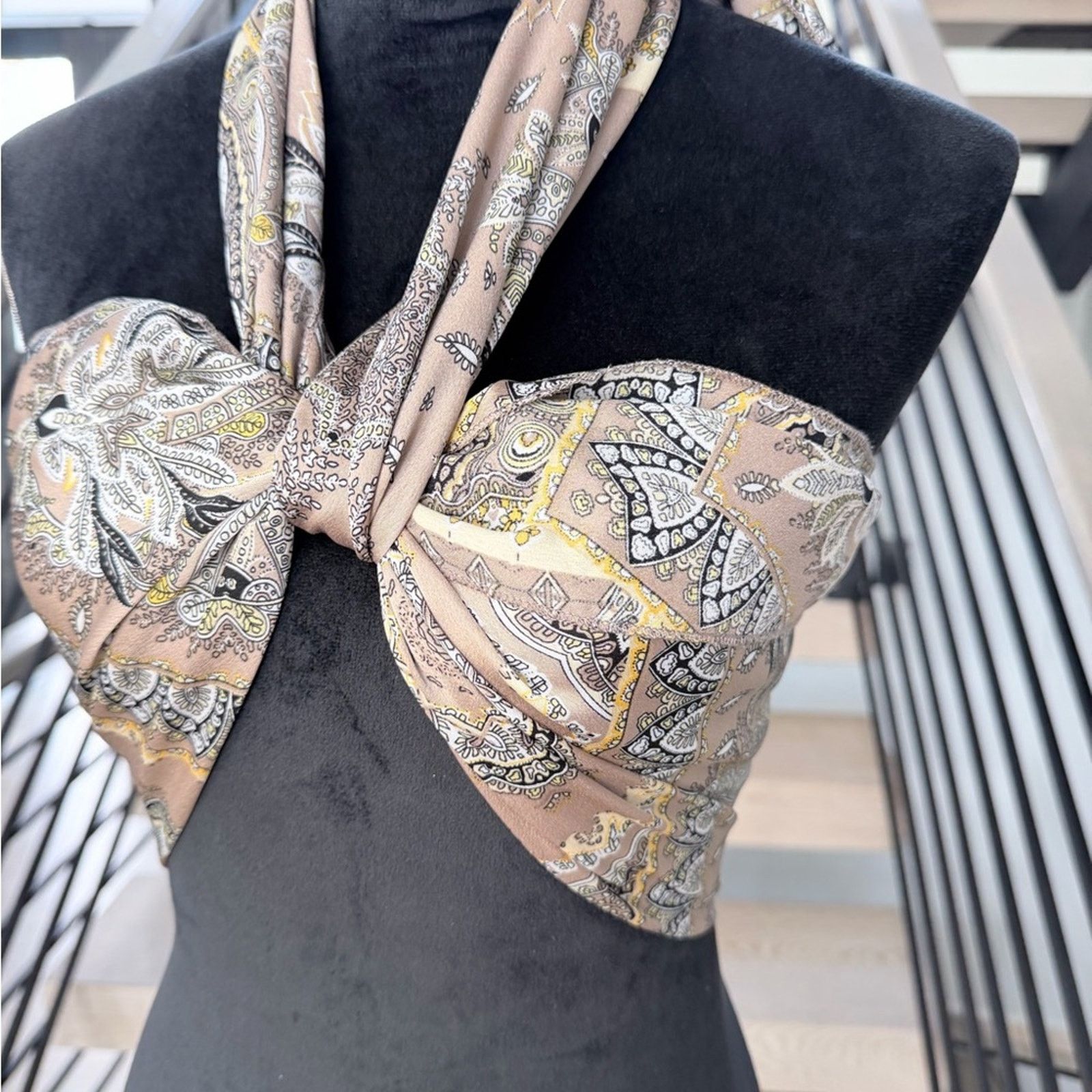 Other New Boho Y2K Bandana Paisley Print Scarf Top one size Size ONE SIZE - 13 Thumbnail