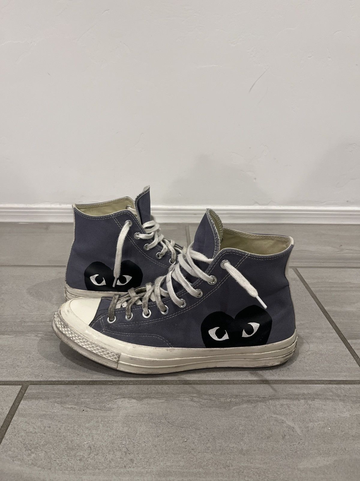 Comme des Garcons PLAY Commes Des Garçons PLAY Grey Converse Size US 11 / EU 44 - 2 Thumbnail