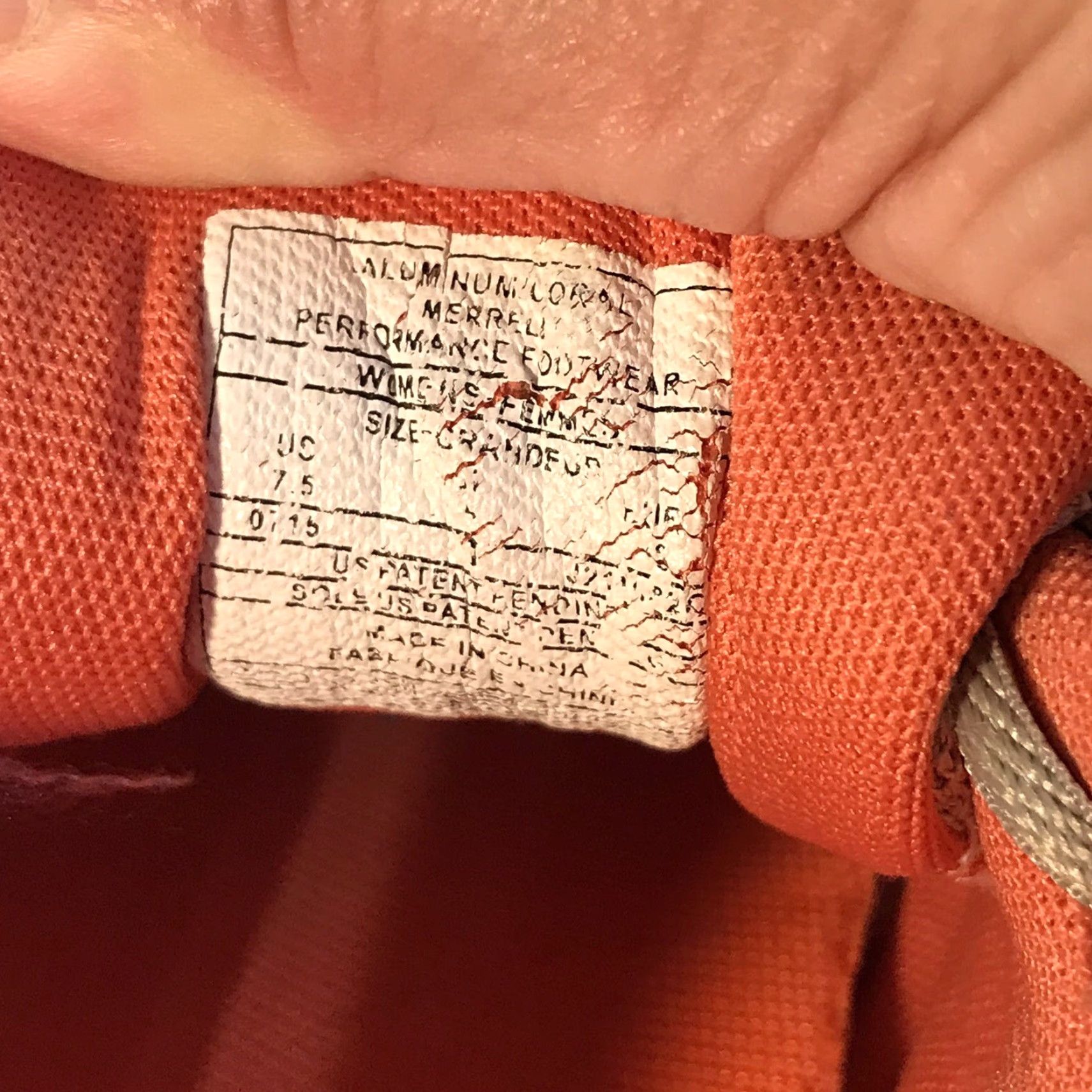 Merrell Merrell Performance Sneakers Women's Size 7.5 Aluminum/Coral Athletic Walking Hiking Size US 7.5 / IT 37.5 - 4 Thumbnail