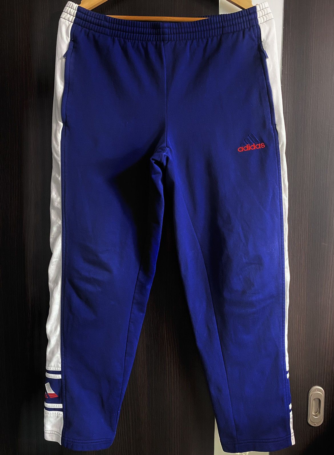 Adidas Adidas AW’99 Side Stripe Embroidered Logo Zip Track Pants Size US 30 / EU 46 - 4 Thumbnail