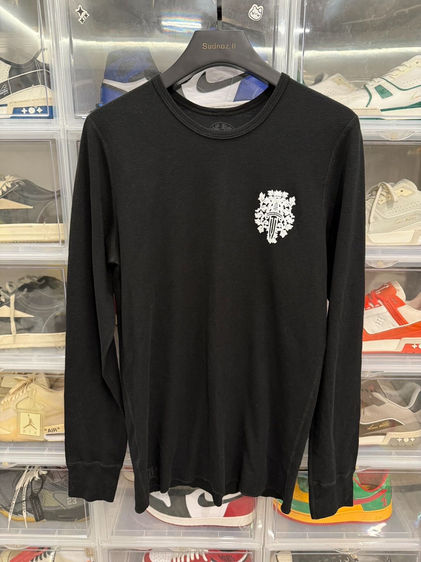 Chrome Hearts Chrome Hearts Sword Print Black Waffle Long Sleeve XL Size US XL / EU 56 / 4 - 1 Thumbnail