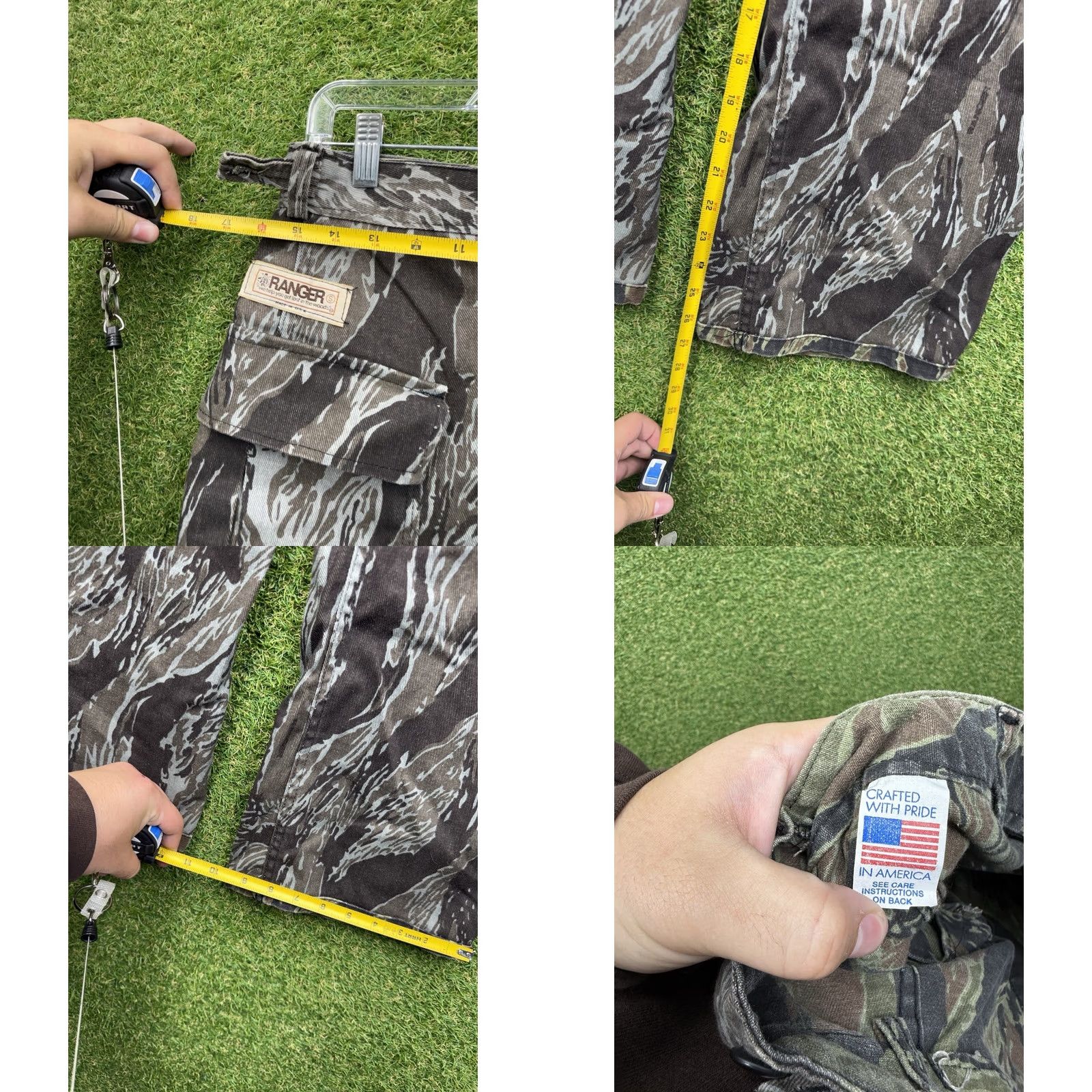 Vintage Ranger Vintage 70s Camouflage Cargo Pants Mens M Green 30x27 Military Ranger 80s Grunge Outdoor Cargo Pants Mens Size US 31 - 8 Thumbnail
