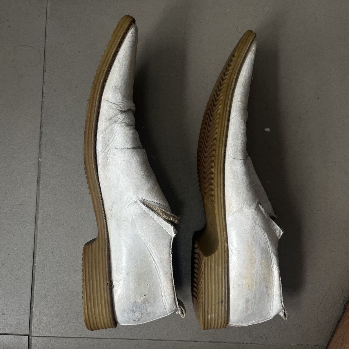 Comme des Garcons COMME des GARCONS Number Print Leather Square Toe Shoes Size US 6.5 / EU 39-40 - 7 Thumbnail