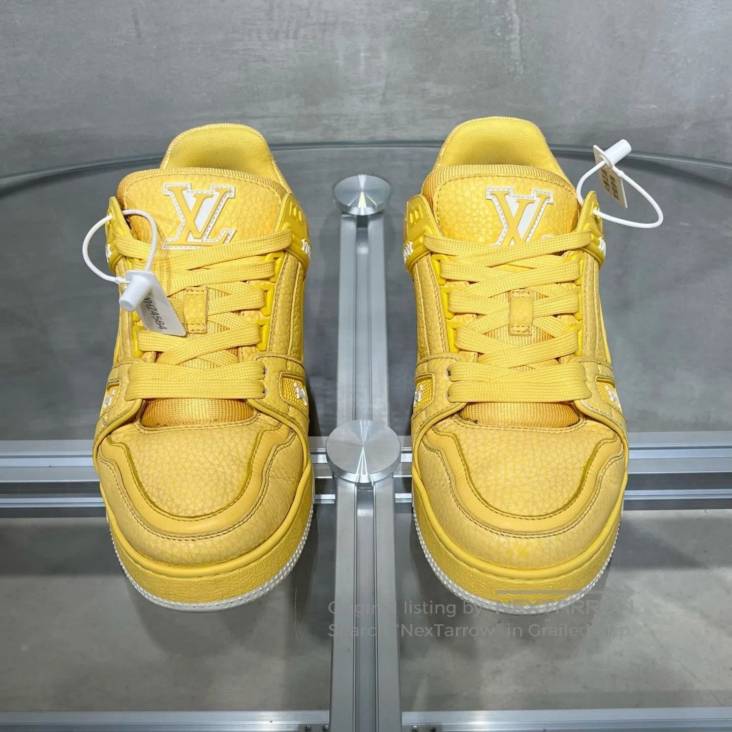 Louis Vuitton Louis Vuitton Trainer White and Yellow shoes Size US 7.5 / IT 37.5 - 2 Thumbnail