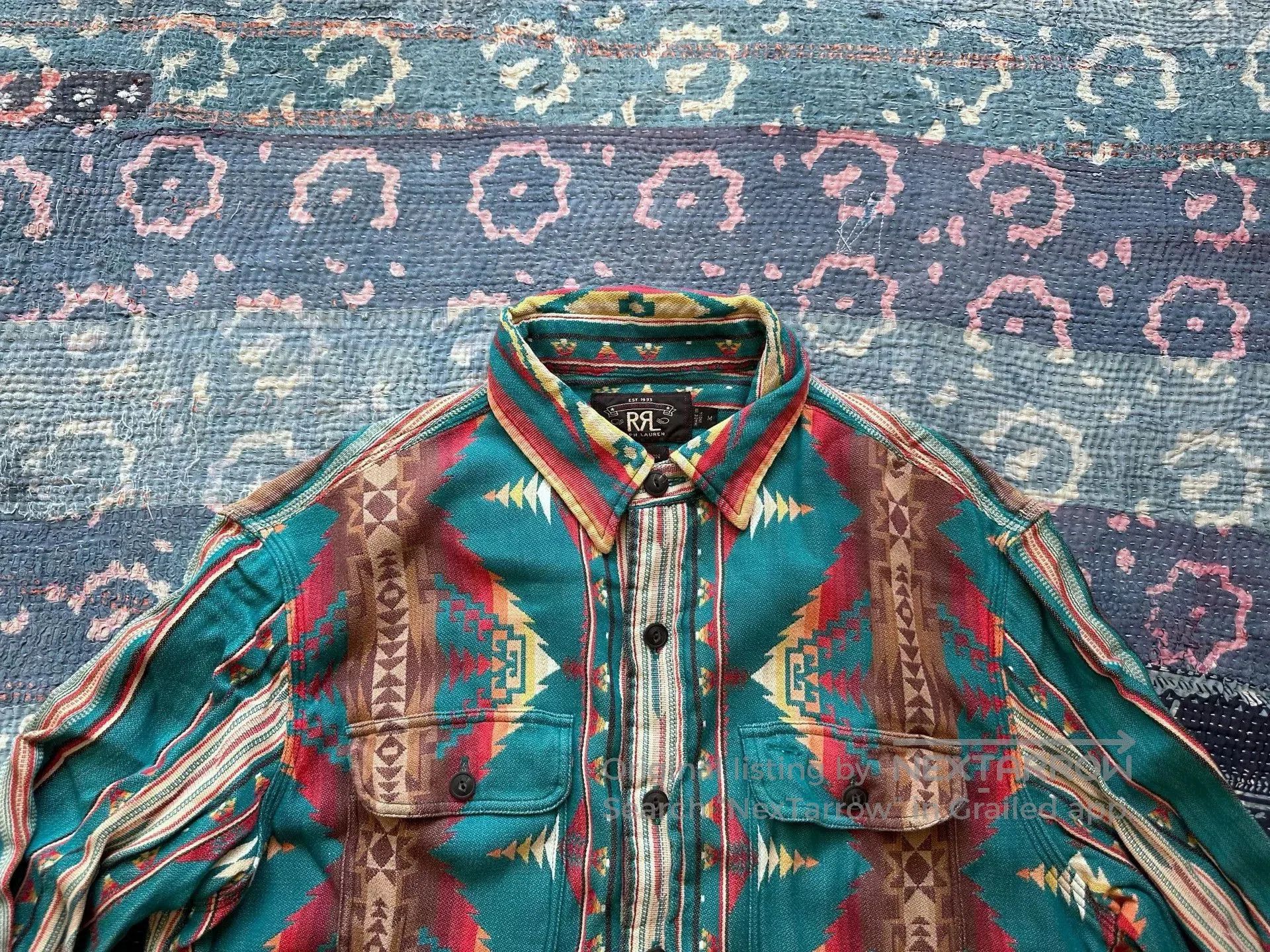 RRL Ralph Lauren rrl southwestern print long sleeve shirt. Size US M / EU 48-50 / 2 - 2 Thumbnail