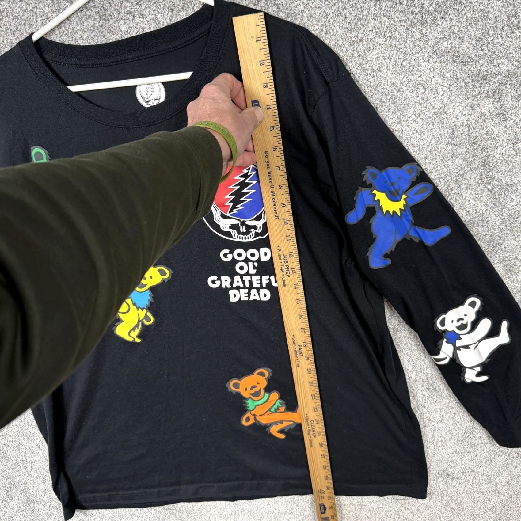 Vintage Grateful Dead Dancing Bears Shirt 3XL Black Crew Neck Long Sleeve Graphic Tee Band Concert Festival Indie Mens Size US XXL / EU 58 / 5 - 2 Thumbnail