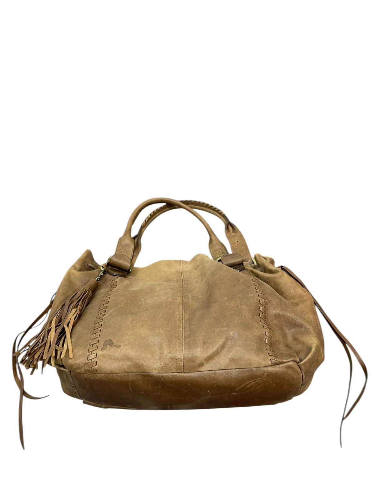 Leather Real Leather Patina Sazaby Japan Tote Shoulder Bag 9🟩 Size ONE SIZE - 6 Thumbnail