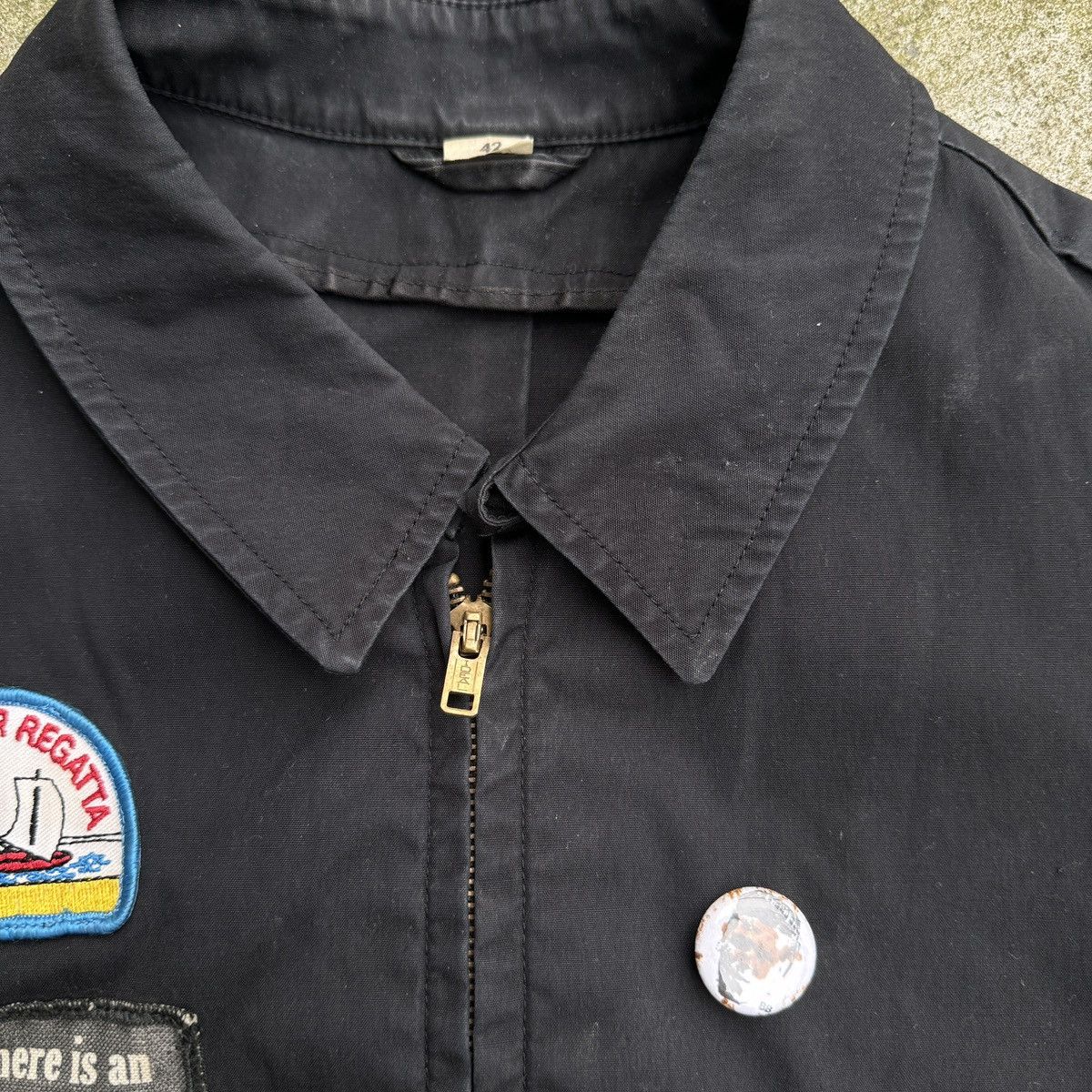 Vintage 80s Faded Zip Up Work Jacket Thrashed Grunge ERD Size US L / EU 52-54 / 3 - 6 Thumbnail