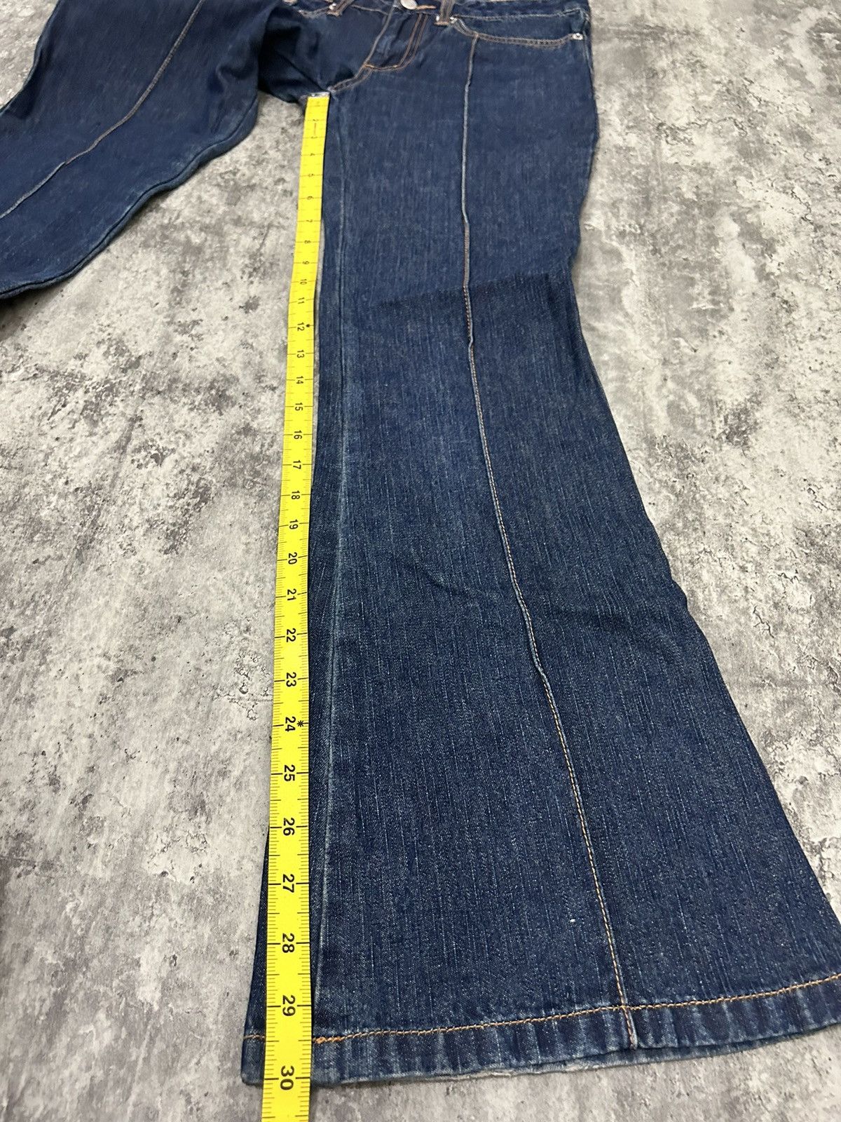 If Six Was Nine × Japanese Brand × Vintage Vintage Jouer aux echecs Flare Jeans Size 28" / US 6 / IT 42 - 16 Thumbnail