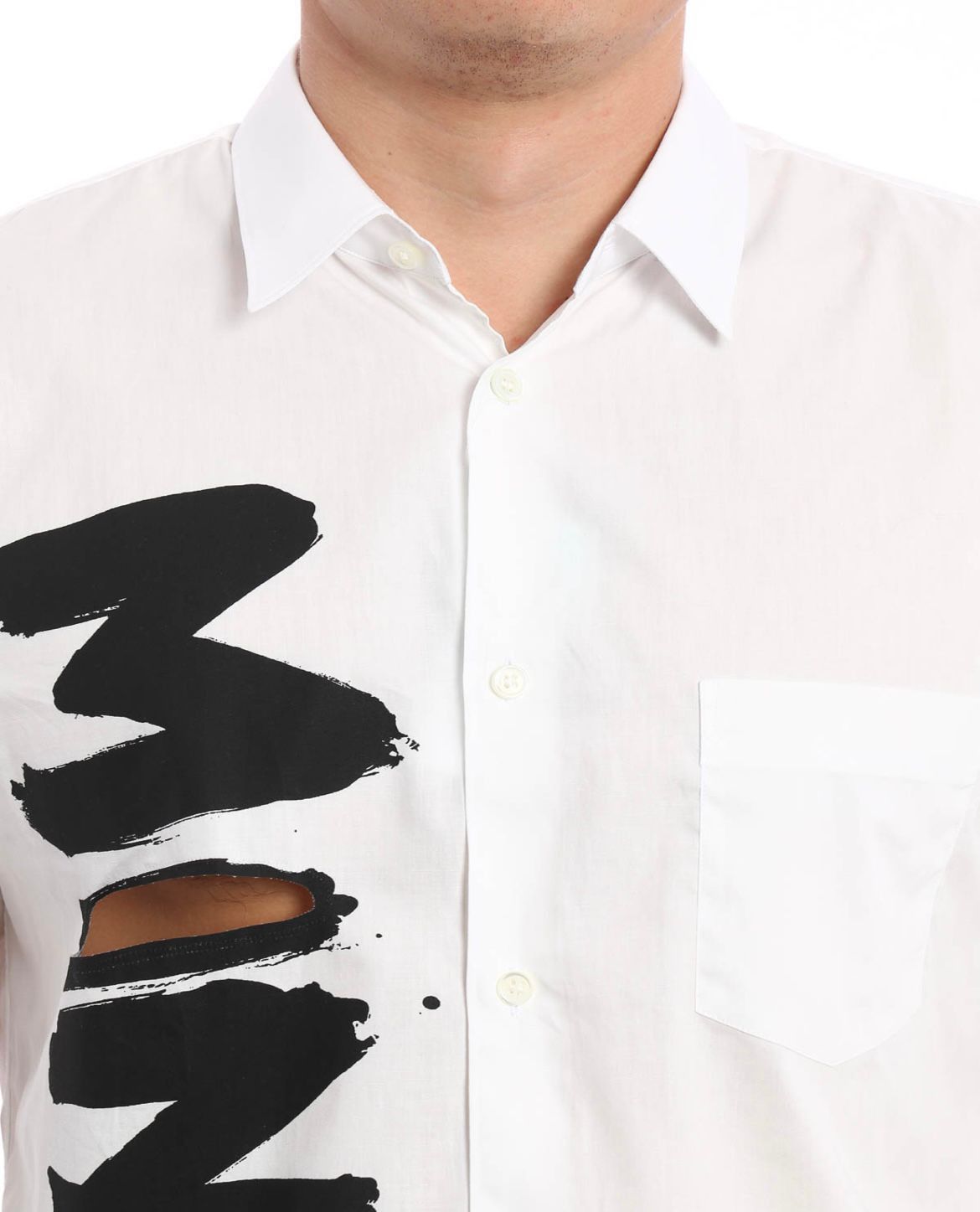 Comme des Garcons Comme Des Garcons Writing White Shirt Size US M / EU 48-50 / 2 - 4 Thumbnail