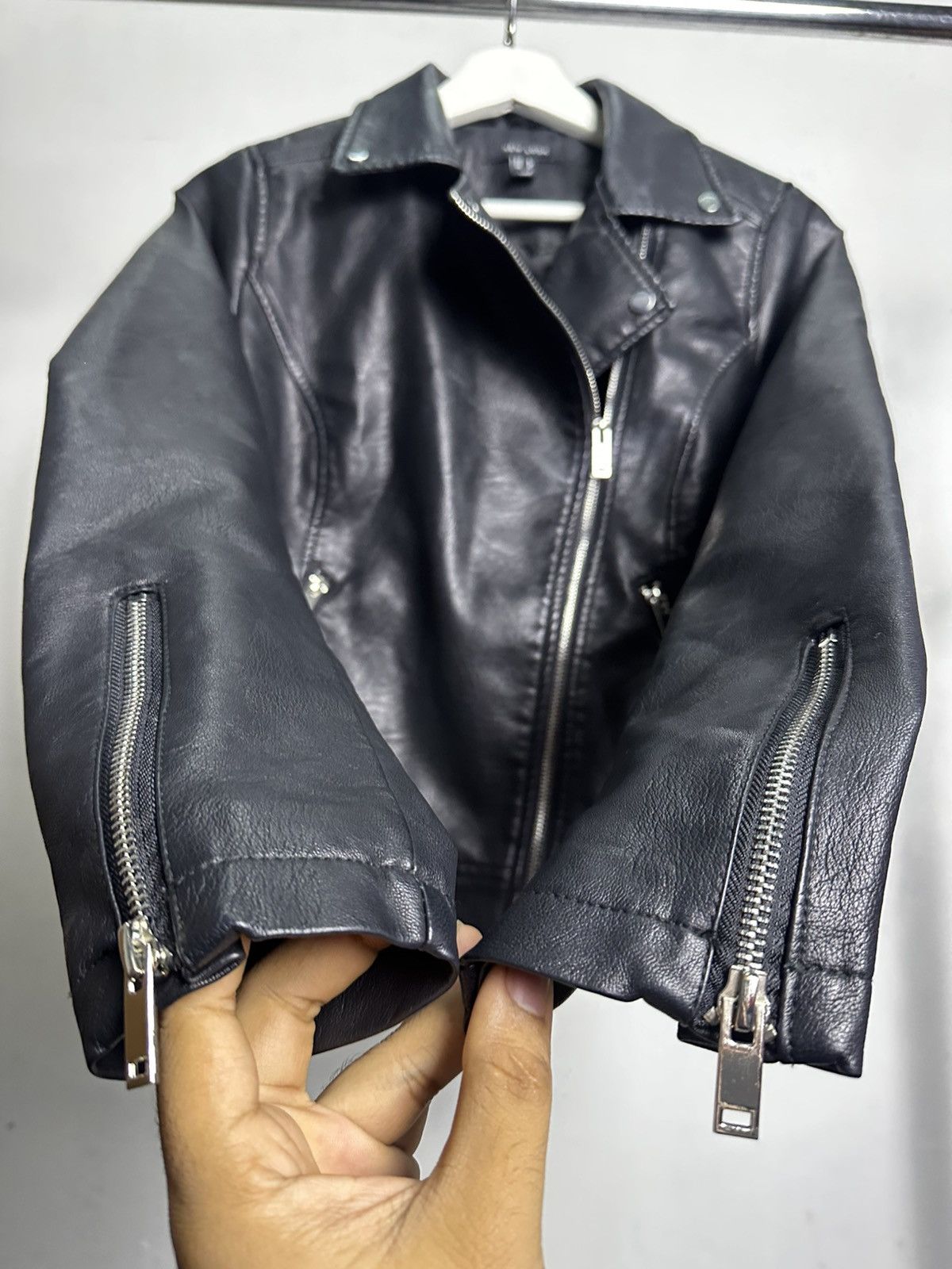New Look Leather Biker Jacket Size US S / EU 44-46 / 1 - 8 Thumbnail