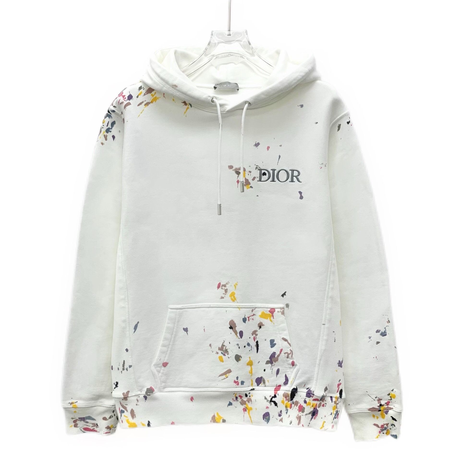 Dior dior white logo embroidered hoodie sweatshirt Size US XS / EU 42 / 0 - 1 Thumbnail