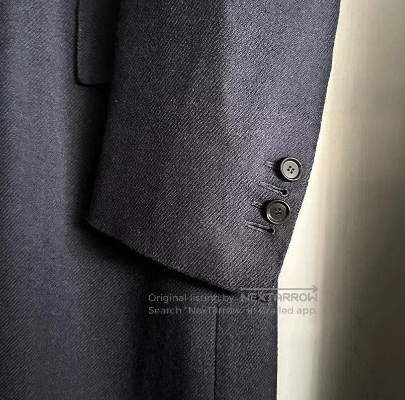 Cesare Attolini navy wool cashmere long coat by cesare attolini. Size US L / EU 52-54 / 3 - 4 Thumbnail