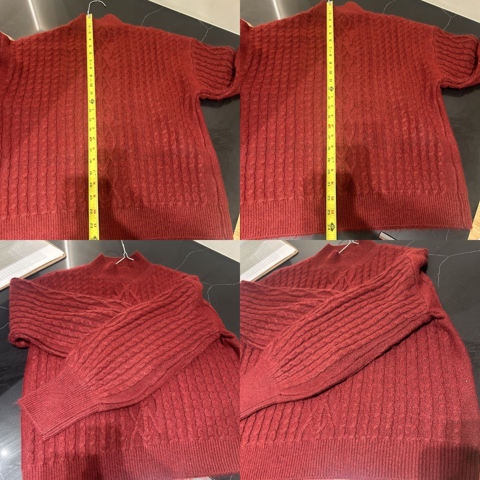 Vintage CeCe Sweater Pullover Mock Neck Long Sleeve Burgundy L CeCe Size L / US 10 / IT 46 - 10 Thumbnail