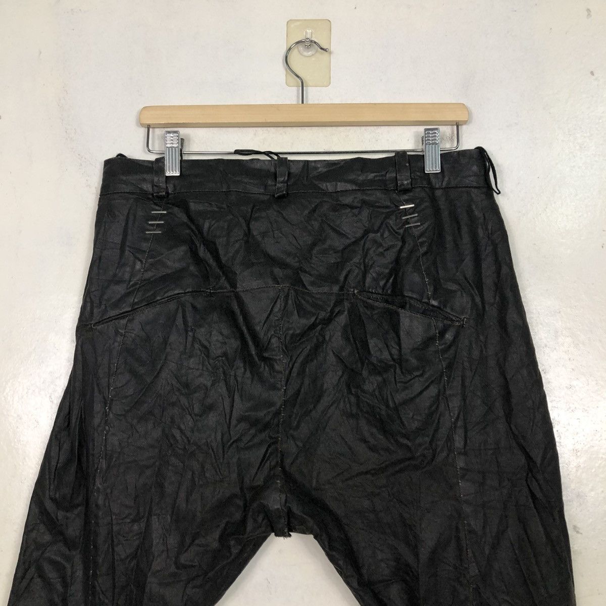 Japanese Brand Masnada Made in Italy Wax Biker Pants Parachute Bondage Size US 32 / EU 48 - 11 Thumbnail