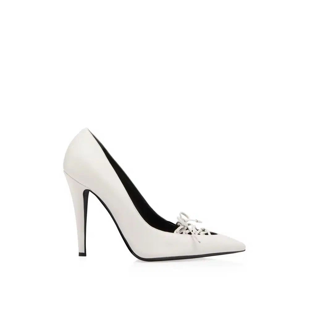 Tom Ford o1loc1c1024 W3304 Leather Lux Corset 105 Pumps in White Size US 11 / IT 41 - 1 Thumbnail