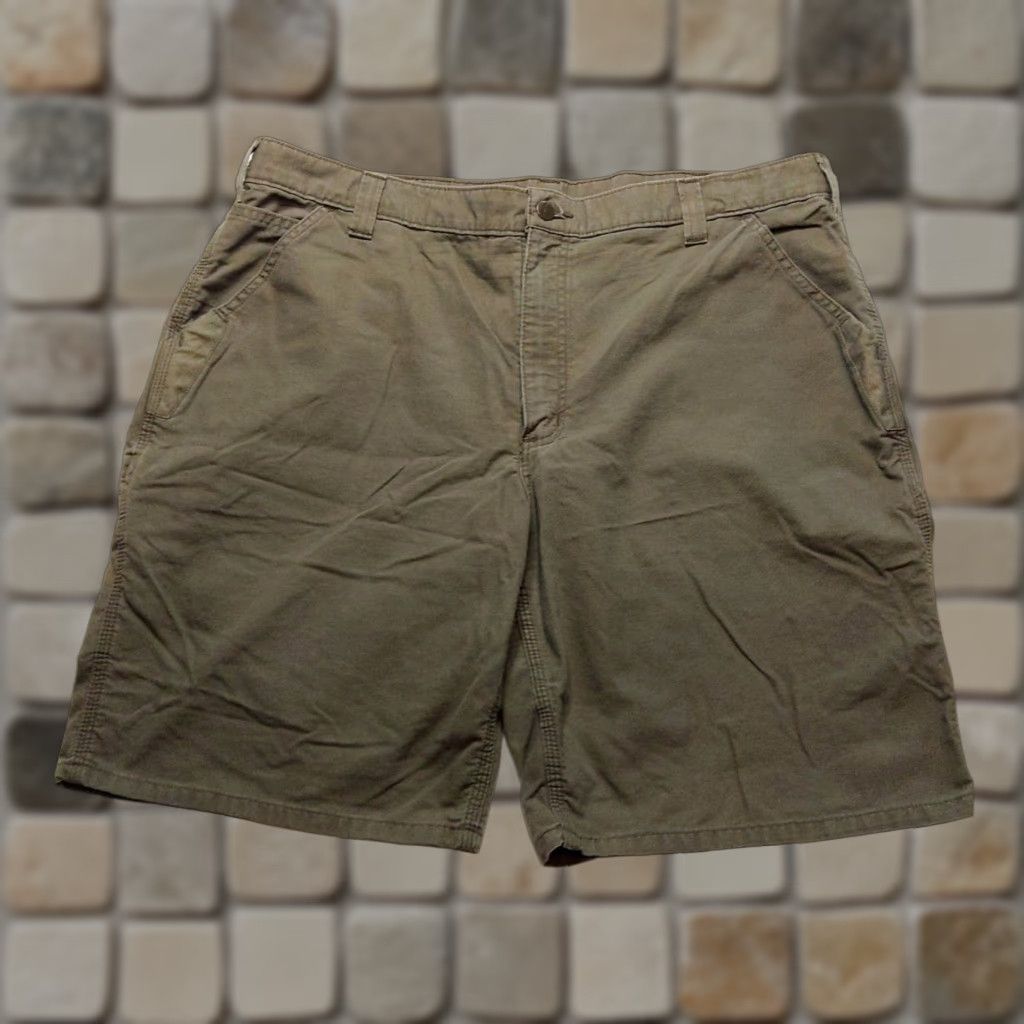 Carhartt Carhartt Shorts Mens 42 Relaxed Fit Canvas Work Utility Cargo Green Gray Size US 42 / EU 58 - 1 Thumbnail