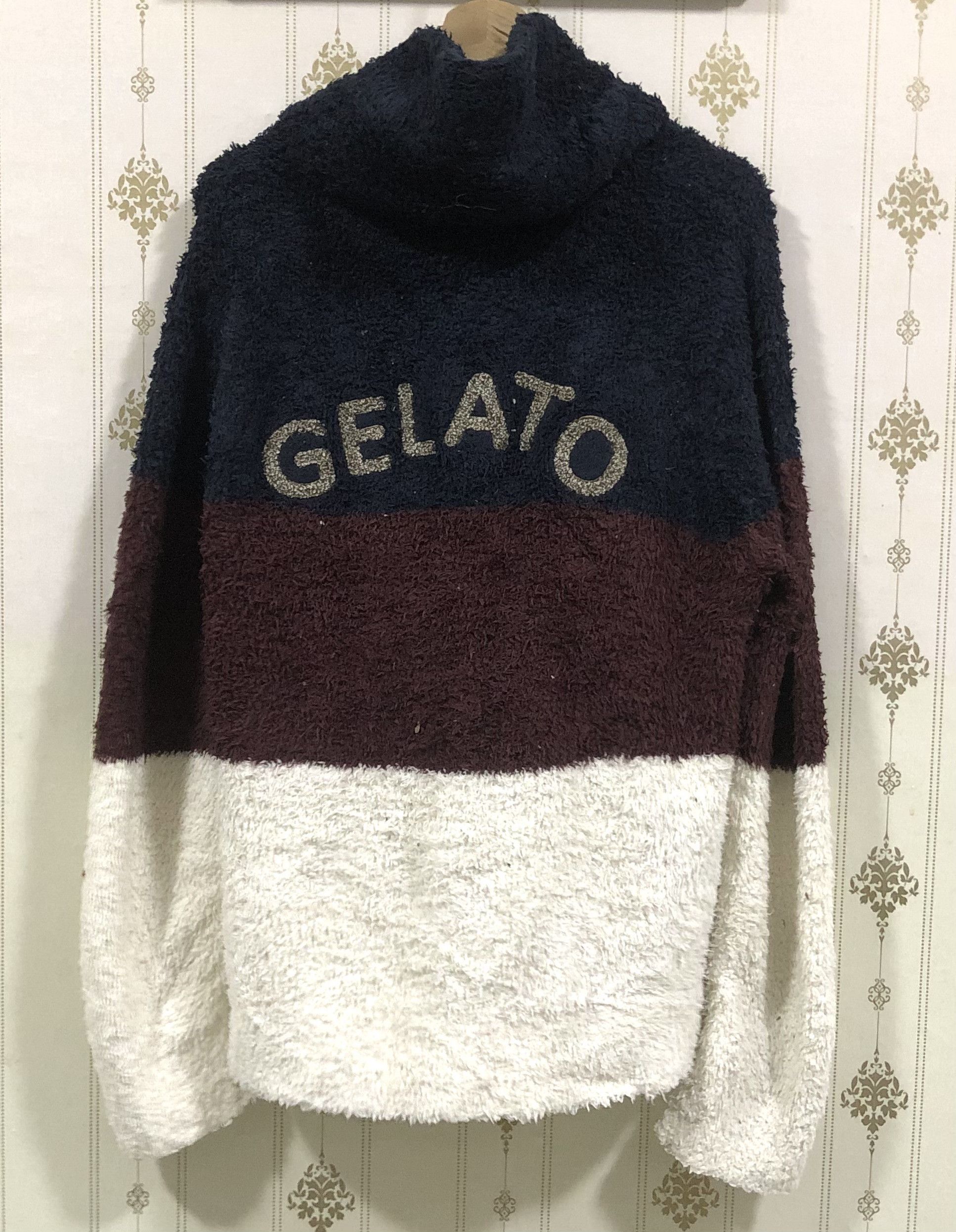 image of Coloured Cable Knit Sweater Gelato Pique Homme Sweaters Hooded, Men's (Size Medium)