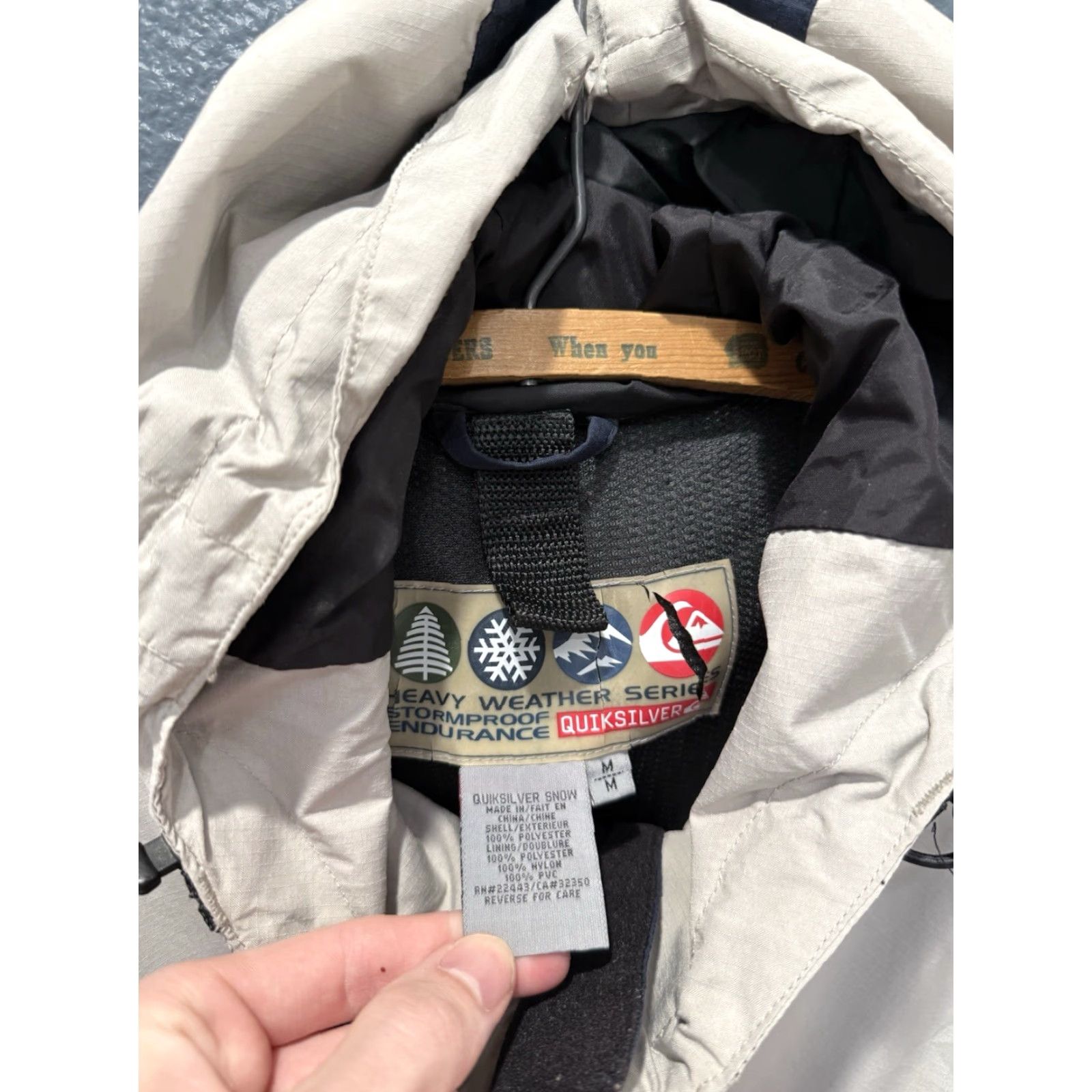 Quiksilver VINTAGE Quiksilver Jacket Men’s Medium Navy Silver Parka Winter Skiing Parka Mens Size US M / EU 48-50 / 2 - 2 Thumbnail
