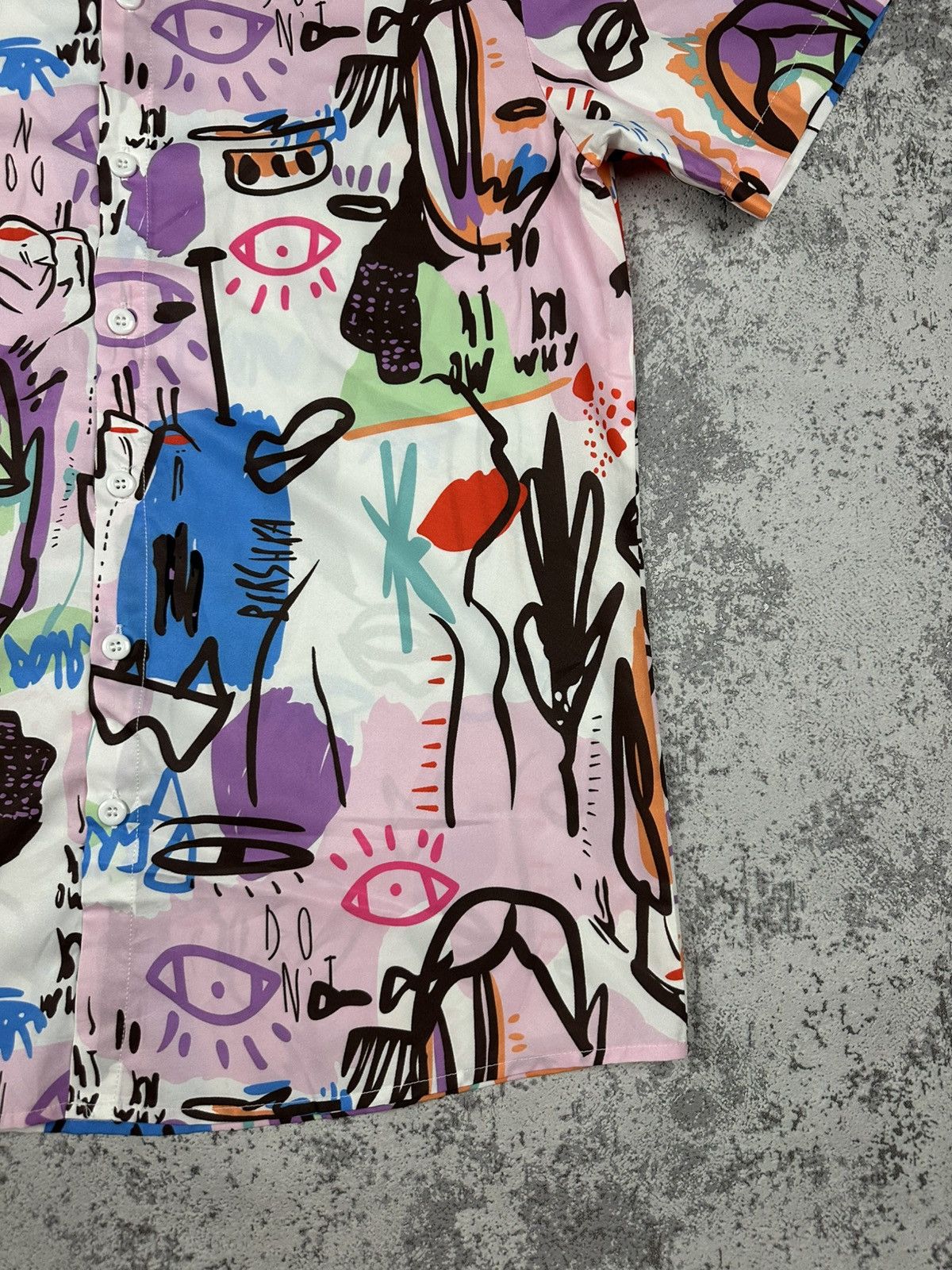 Japanese Brand Abstract Graffiti Art Shirt Vibrant Expressionism Aesthetic Size US M / EU 48-50 / 2 - 3 Thumbnail