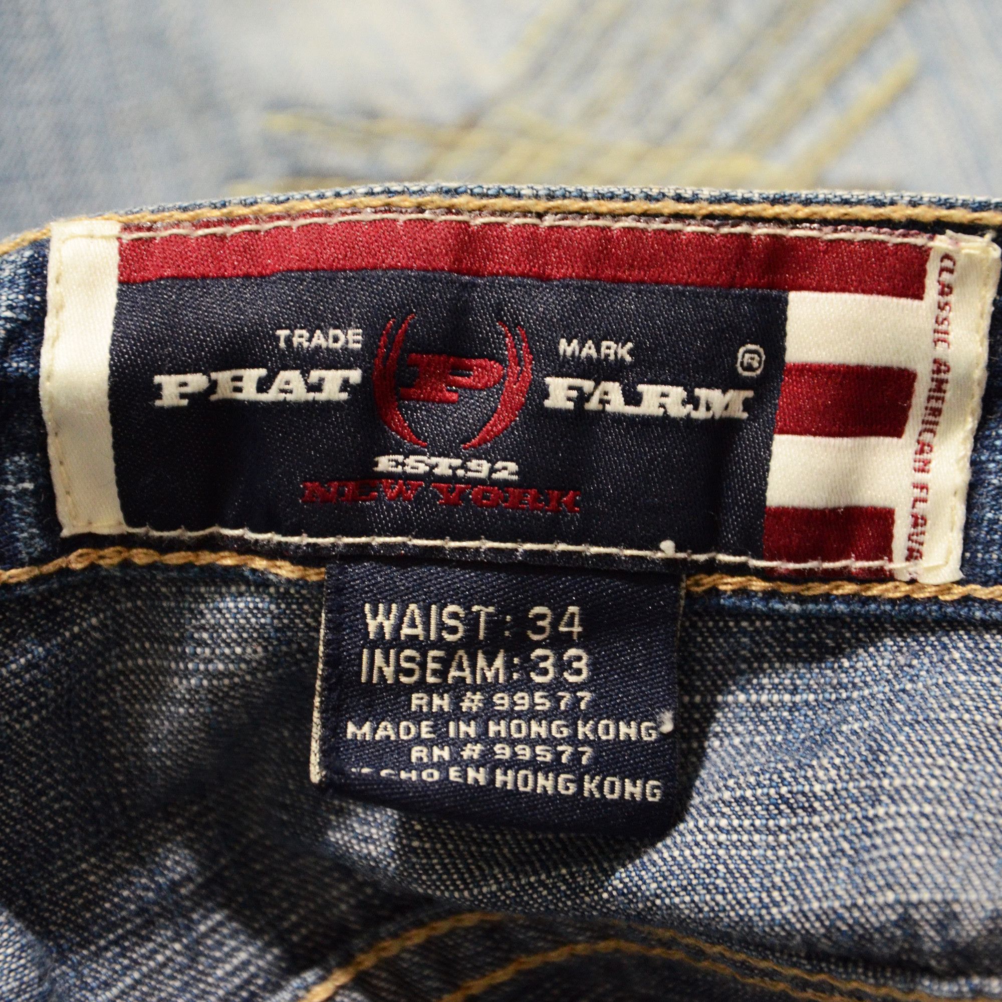 Phat Farm [Mark Stain] Loose Fit 90s Streetwear Factory Sample Size US 34 / EU 50 - 3 Thumbnail