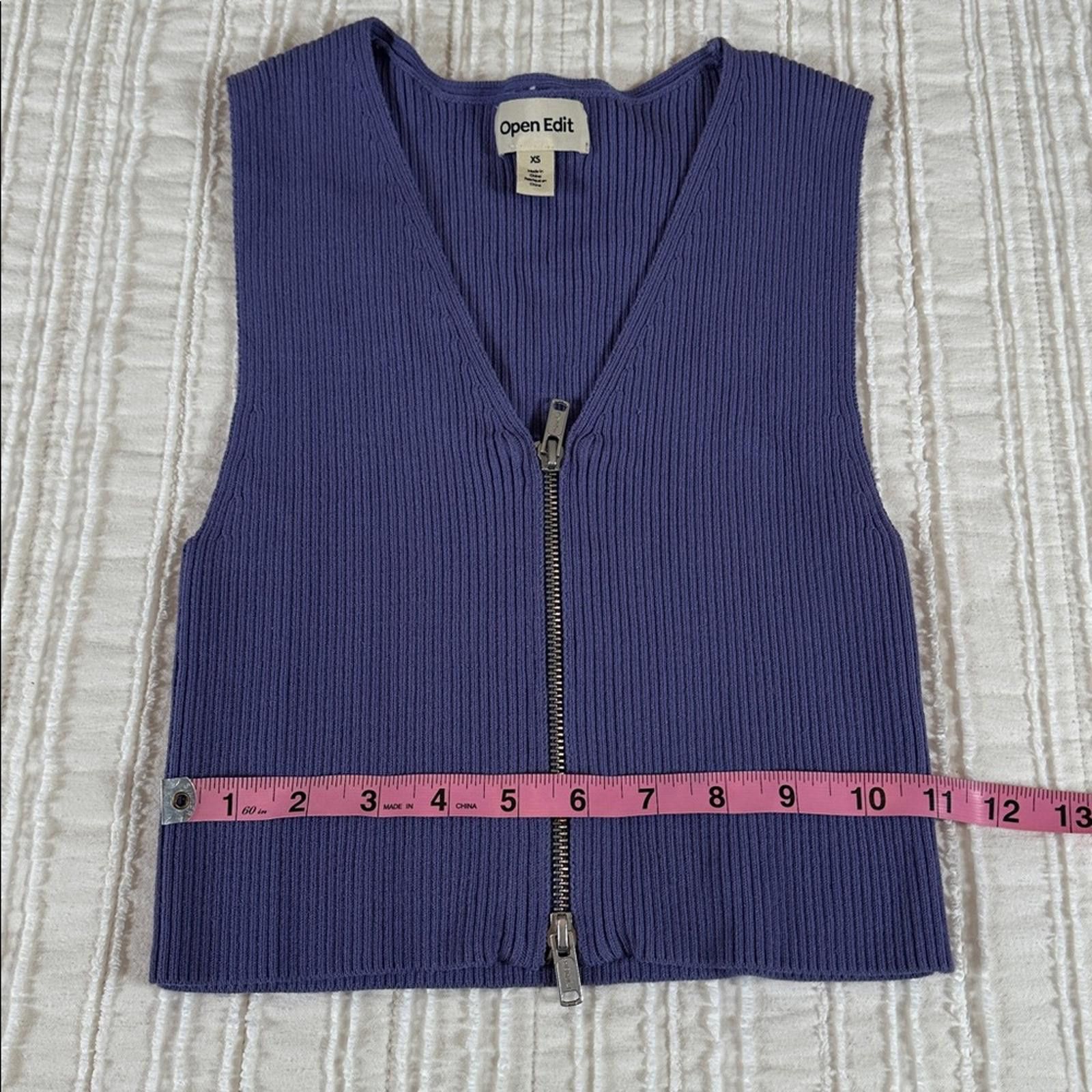 Other Open Edit Purple Twilight XS Ribbed Vest Coquette girl NWOT Size XS / US 0-2 / IT 36-38 - 5 Thumbnail