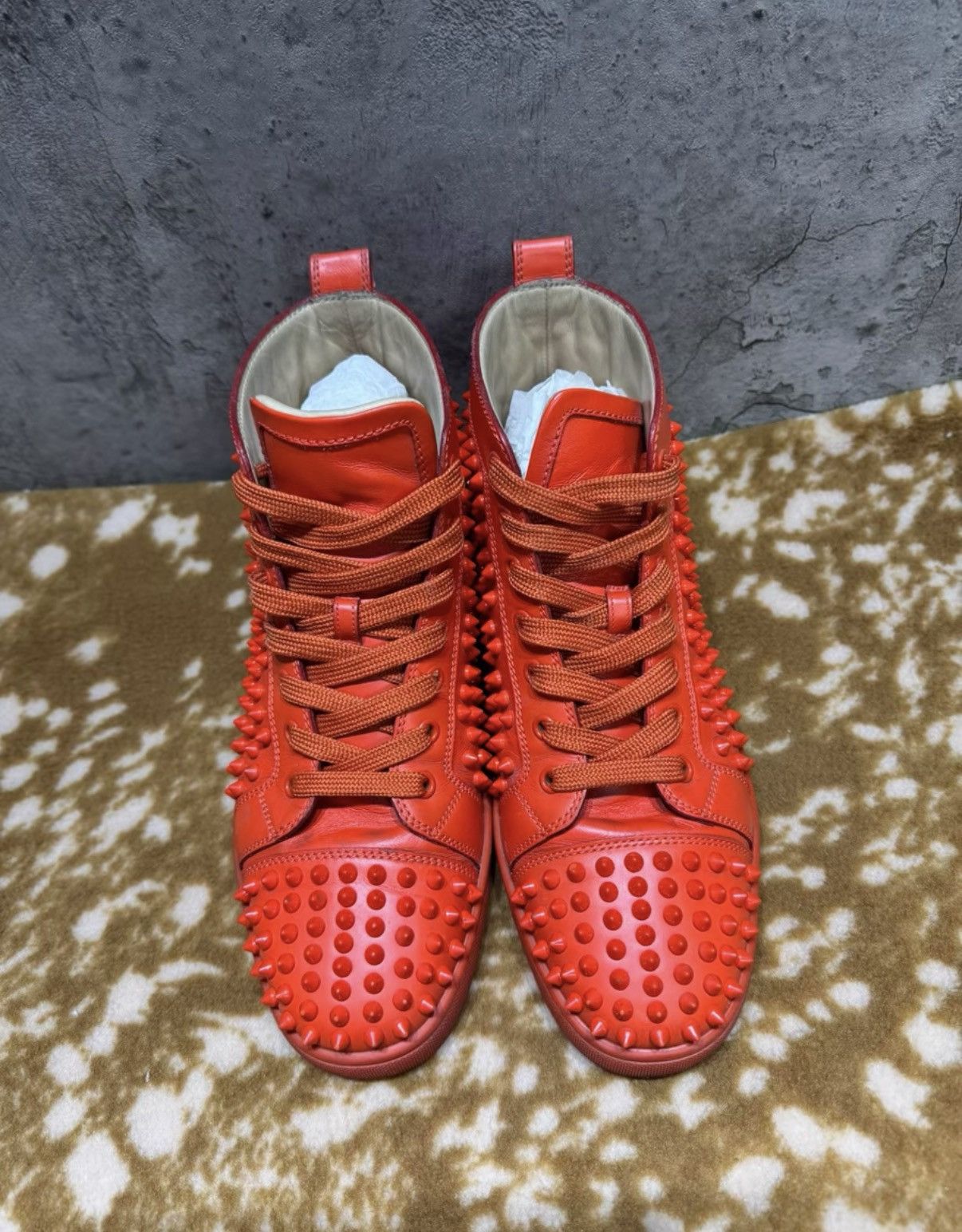 Christian Louboutin Authentic Christian Louboutin Studded High Top Sneakers K37 Size US 7.5 / EU 40-41 - 2 Thumbnail
