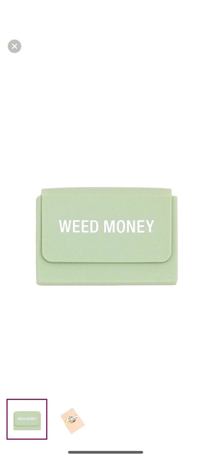 Anthropologie NWT green silicone “weed money” wallet Size ONE SIZE - 1 Thumbnail
