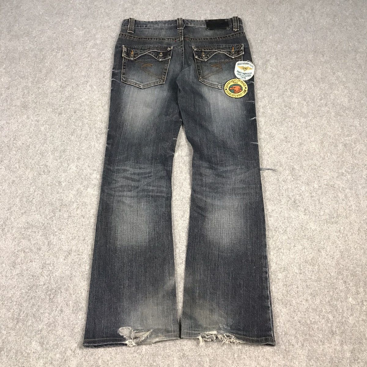 Hysteric Glamour × Japanese Brand FLARE SEMANTICDESIGN DISTRESSED DENIM BOOTCUT PANTS Size US 30 / EU 46 - 10 Thumbnail