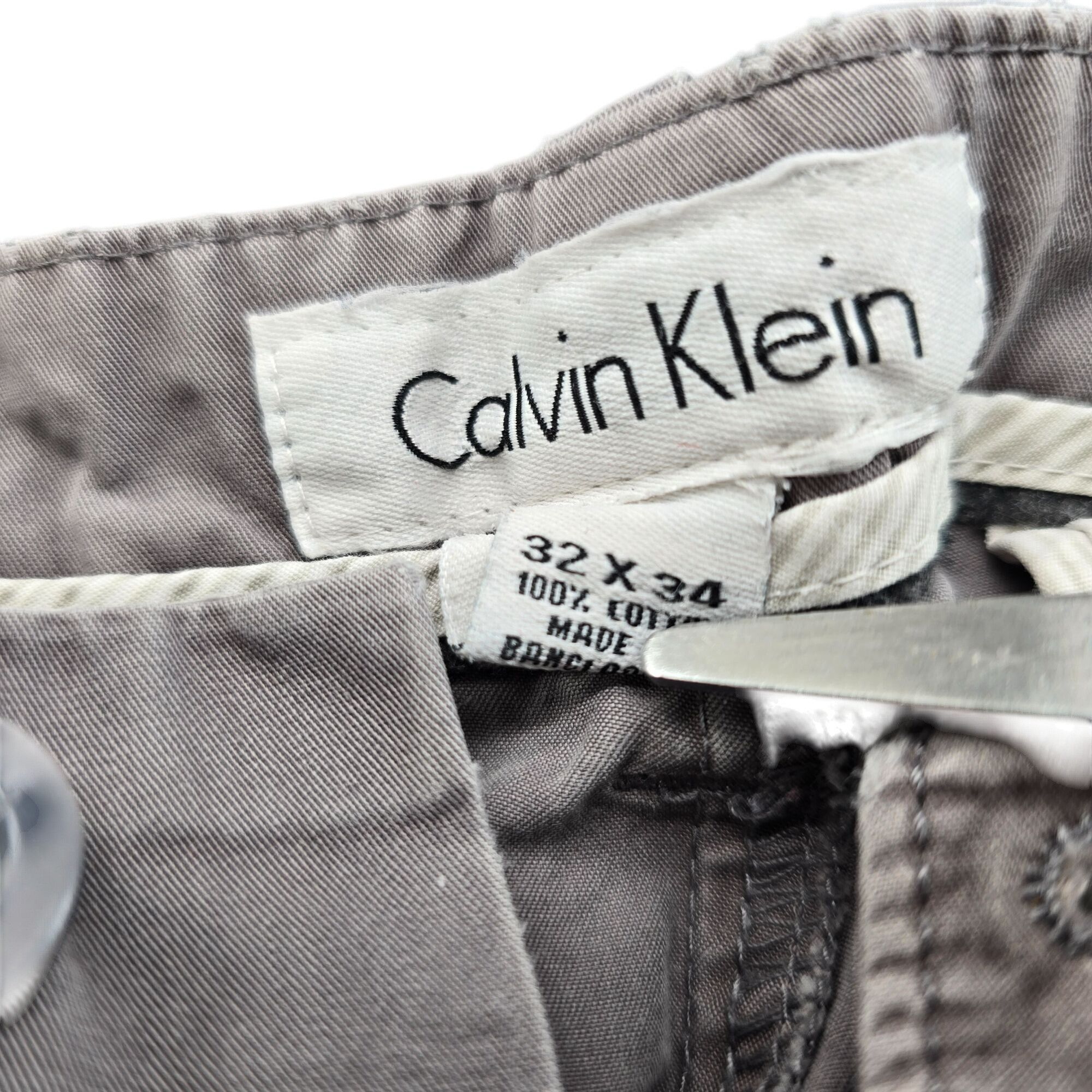 Other Calvin Klein Dylan Mens Casual Pants 32x34 Gray 100% Cotton Size US 32 / EU 48 - 5 Thumbnail