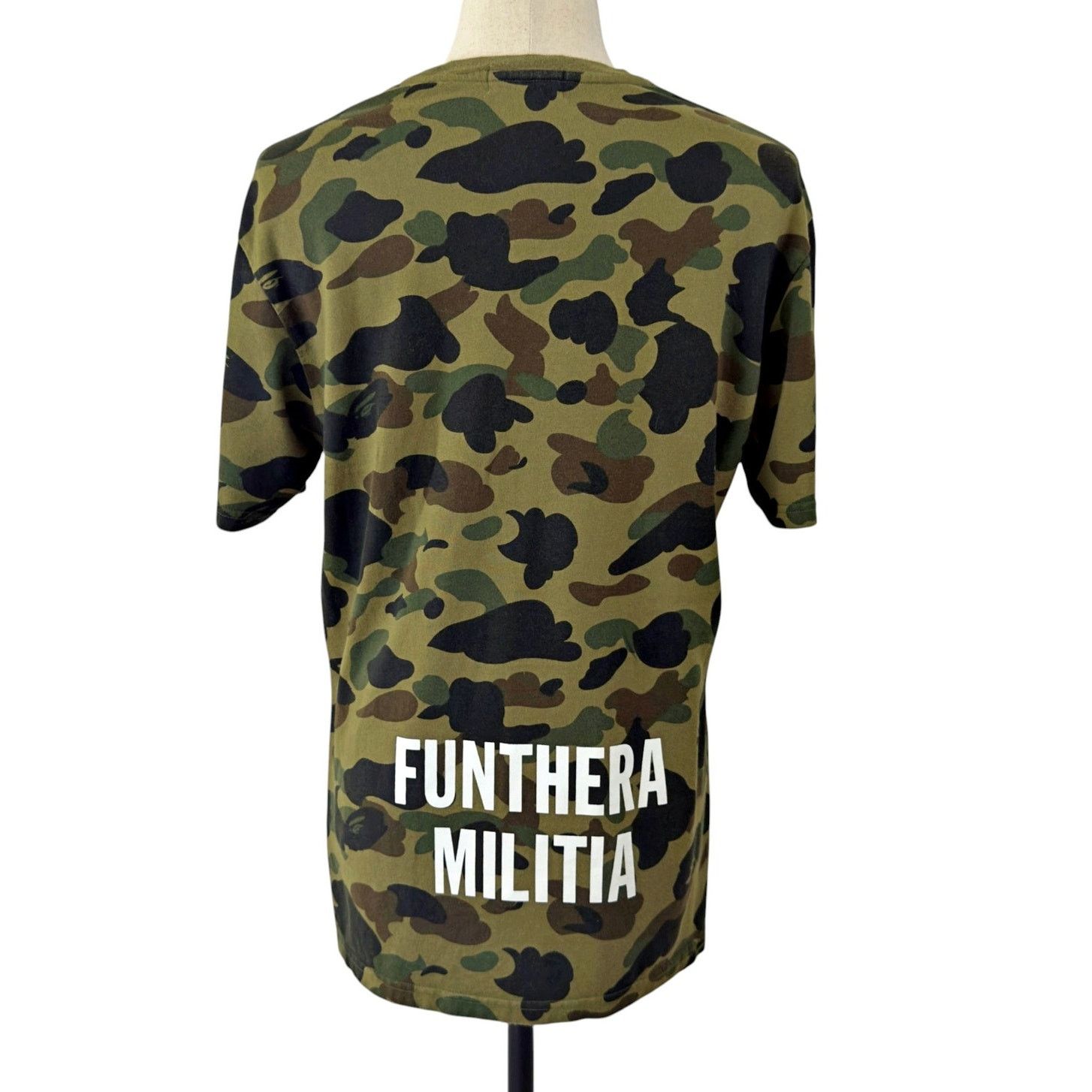 Bape A Bathing Ape BAPE 1st Camo Green Shark Funthera Teeth Shirt Size ONE SIZE - 3 Thumbnail
