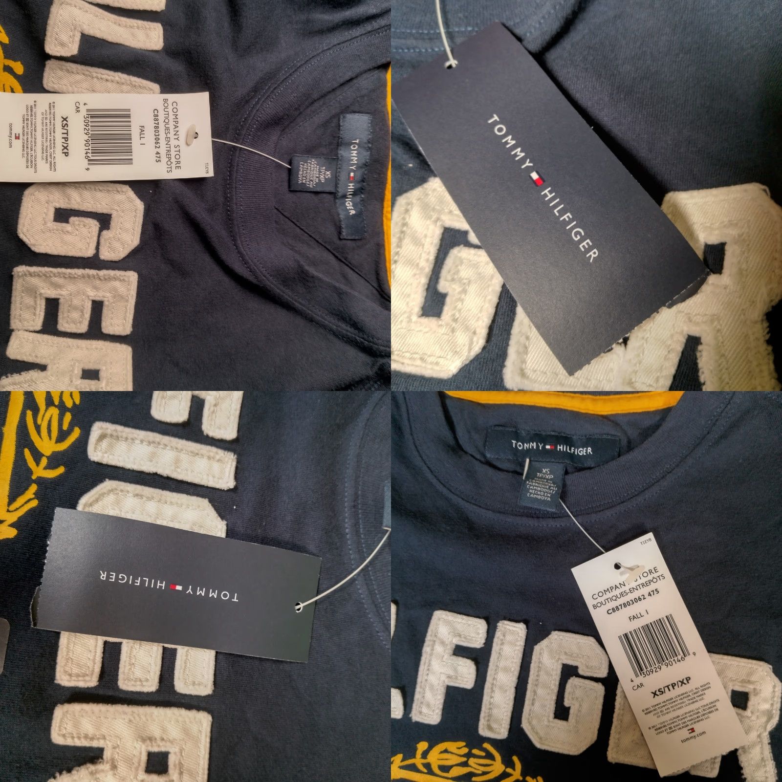 Tommy Hilfiger VINTAGE Tommy Hilfiger Graphic T-Shirt Men XS Navy Blue Short Sleeve 2011 Size US XS / EU 42 / 0 - 8 Thumbnail