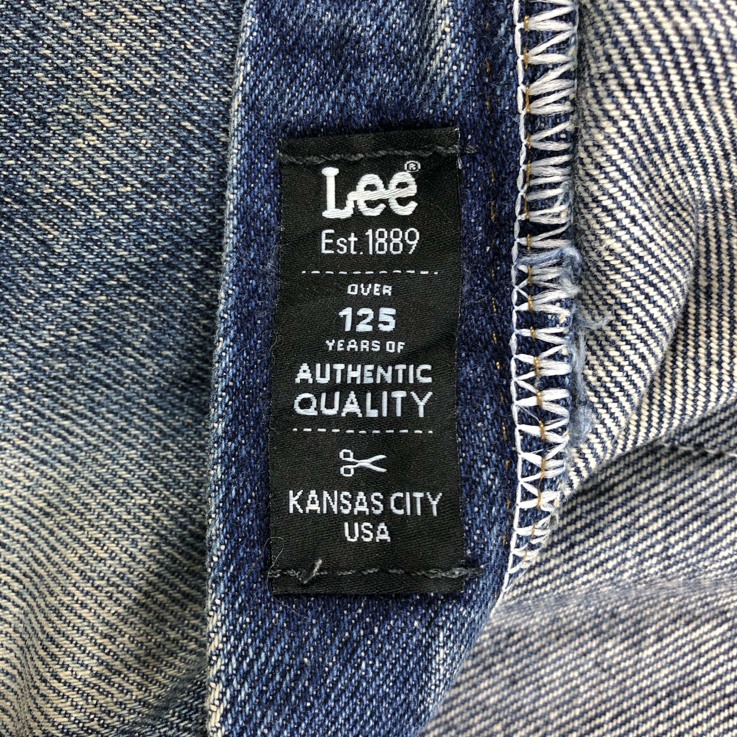 Lee Vintage Blue Wash Ripped Lee Jeans-J1664 Size US 33 - 11 Thumbnail
