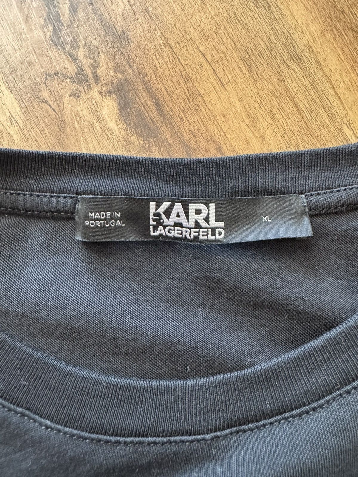 Karl Lagerfeld Karl Lagerfeld Reverse Black T-Shirt Size US XL / EU 56 / 4 - 7 Thumbnail