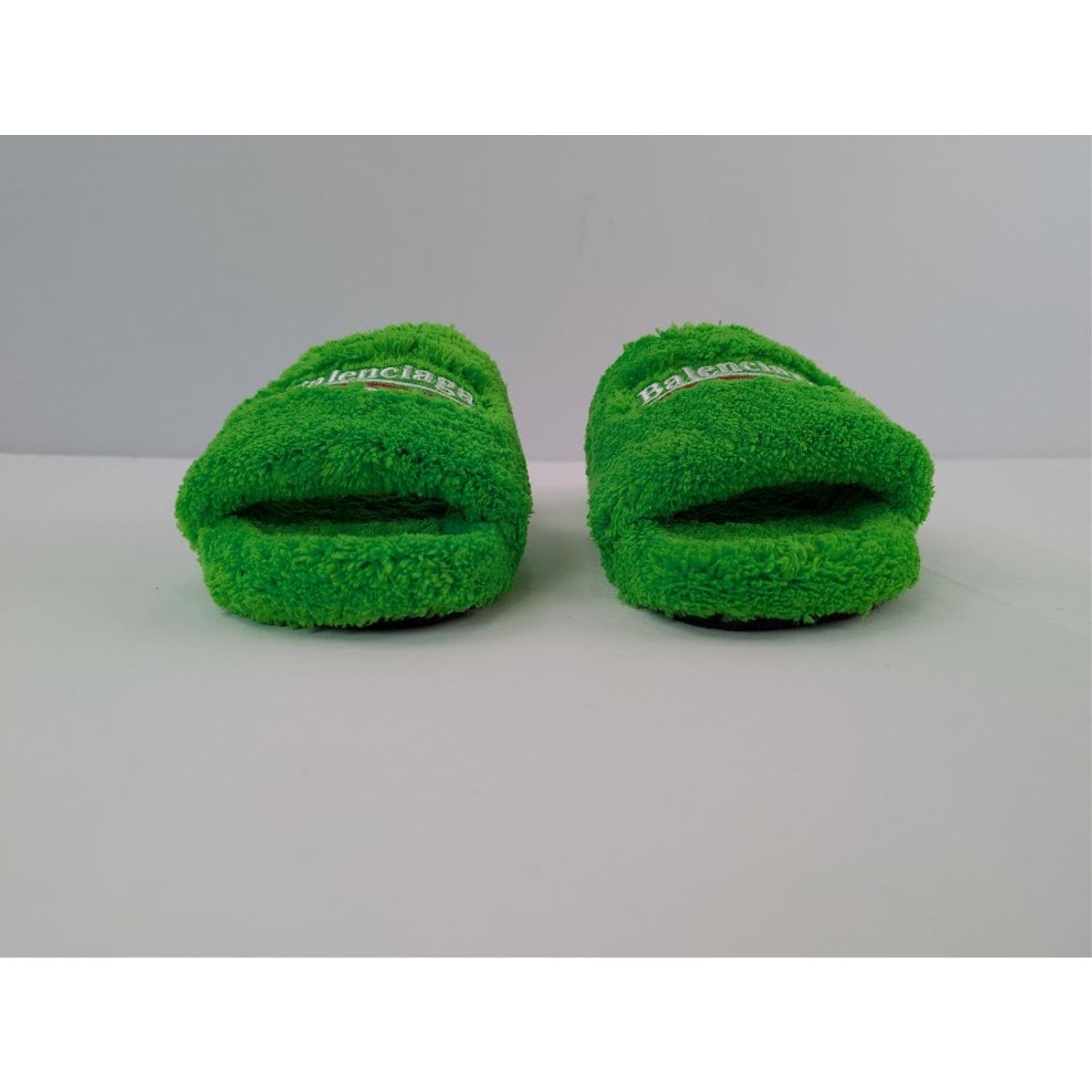 Balenciaga o1rshd1 Q:2 / Furry Political Campaign Slide Sandal in Apple Size US 11 / EU 44 - 10 Thumbnail
