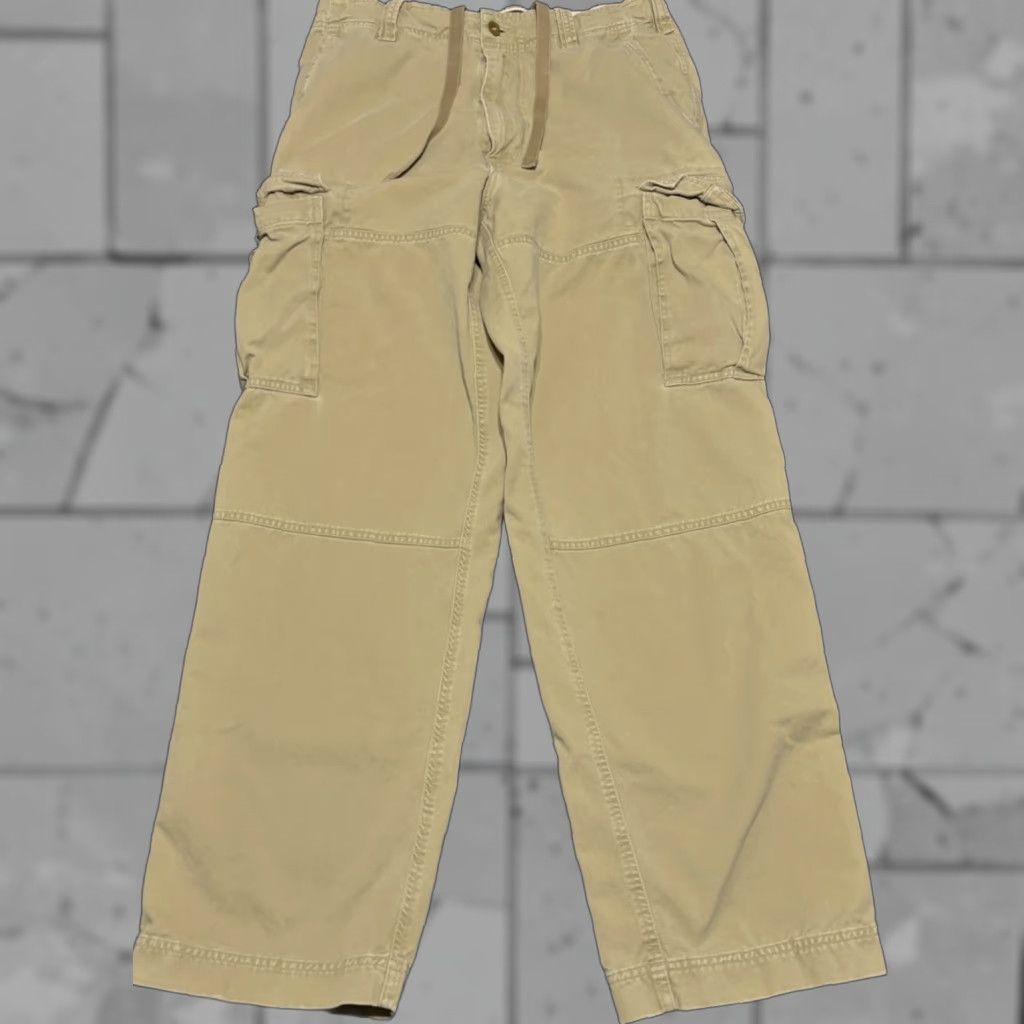 VINTAGE Abercrombie & Fitch Cargo Pants 34x32 Brown Relaxed Fit Military 90s Mens