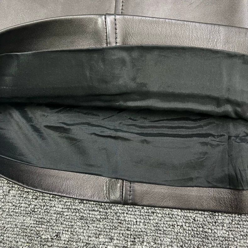 Prada Miumiu Black Lambskin Mini Skirt-2506 Size 37" - 4 Thumbnail