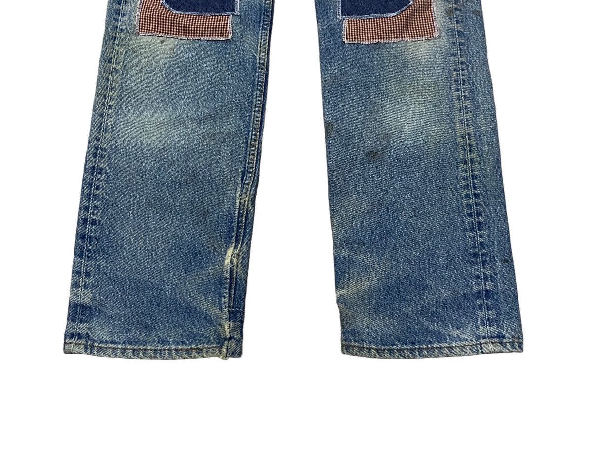 Levi's Vintage Brand Levi’s Made In Usa Patchwork Jeans 1990s Size US 35 - 4 Thumbnail