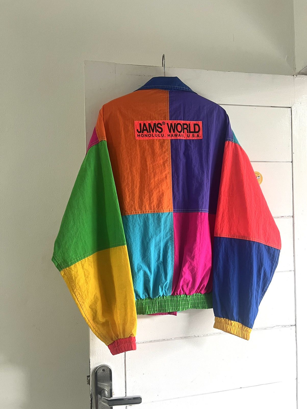image of Jams World Windbreaker Colorblock in Orange, Men's (Size Medium)