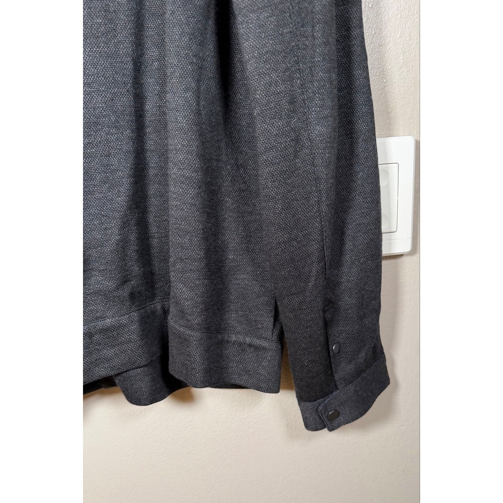 John Varvatos John Varvatos Heathered Knit Snap-Front Jacket size L $688 Size US L / EU 52-54 / 3 - 11 Thumbnail