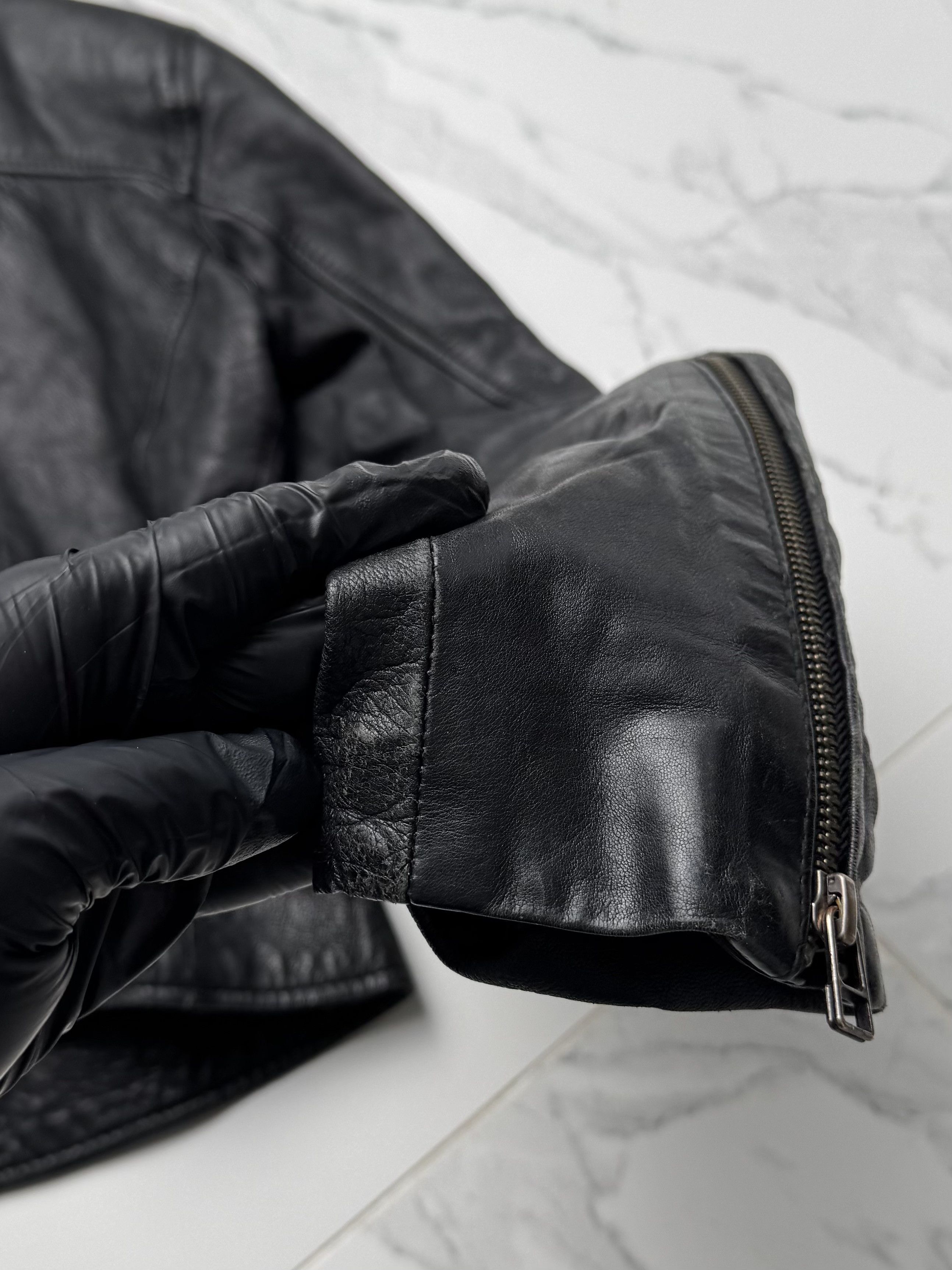 Genuine Leather Y2K Leather Biker Jacket Womens Cropped Moto Slim Fit Zip Size XS / US 0-2 / IT 36-38 - 14 Thumbnail