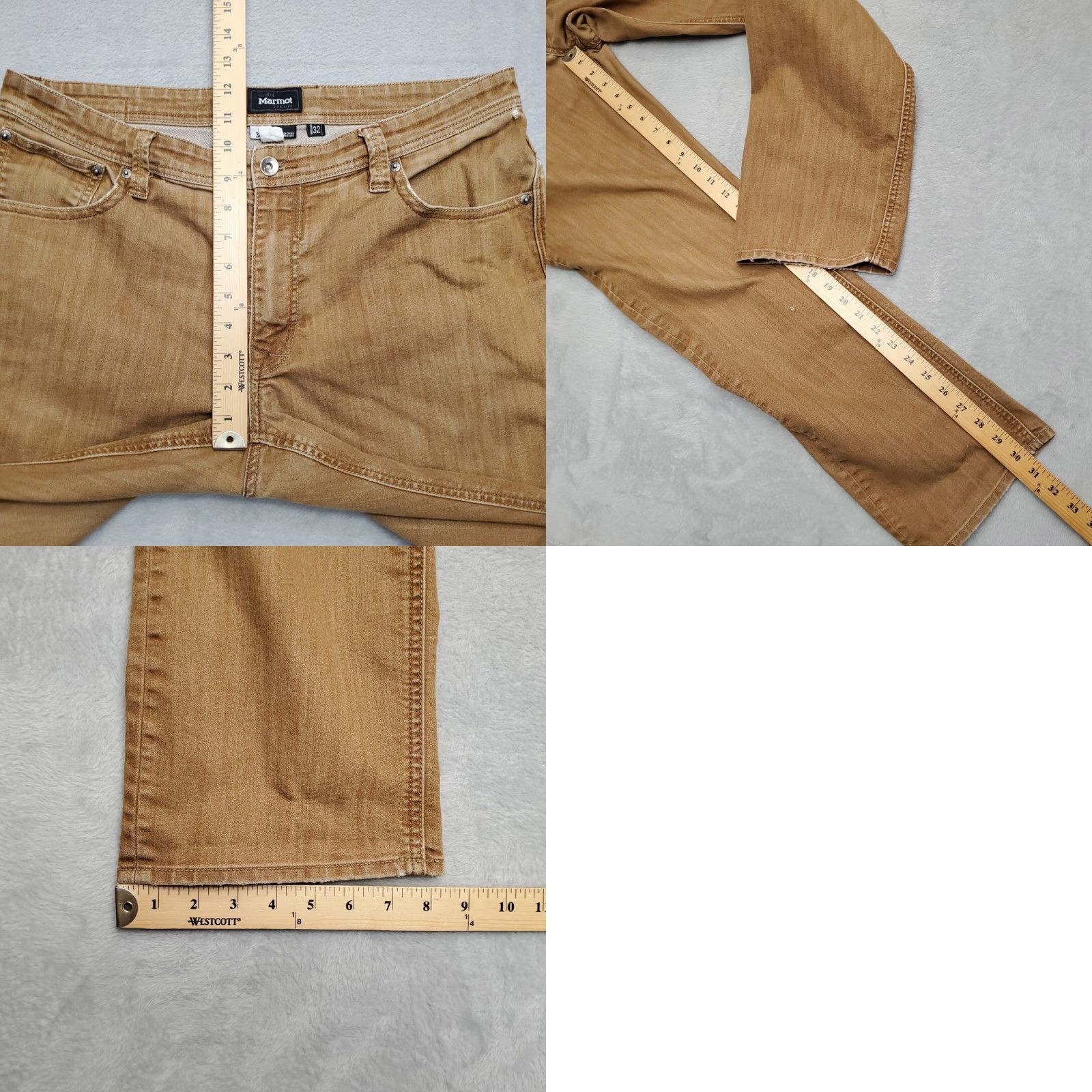 Marmot Marmot Pants Mens 36x32 Flat Front Stretch Chino Brown Casual 5-Pocket Regular Jeans Style Size US 36 / EU 52 - 9 Thumbnail