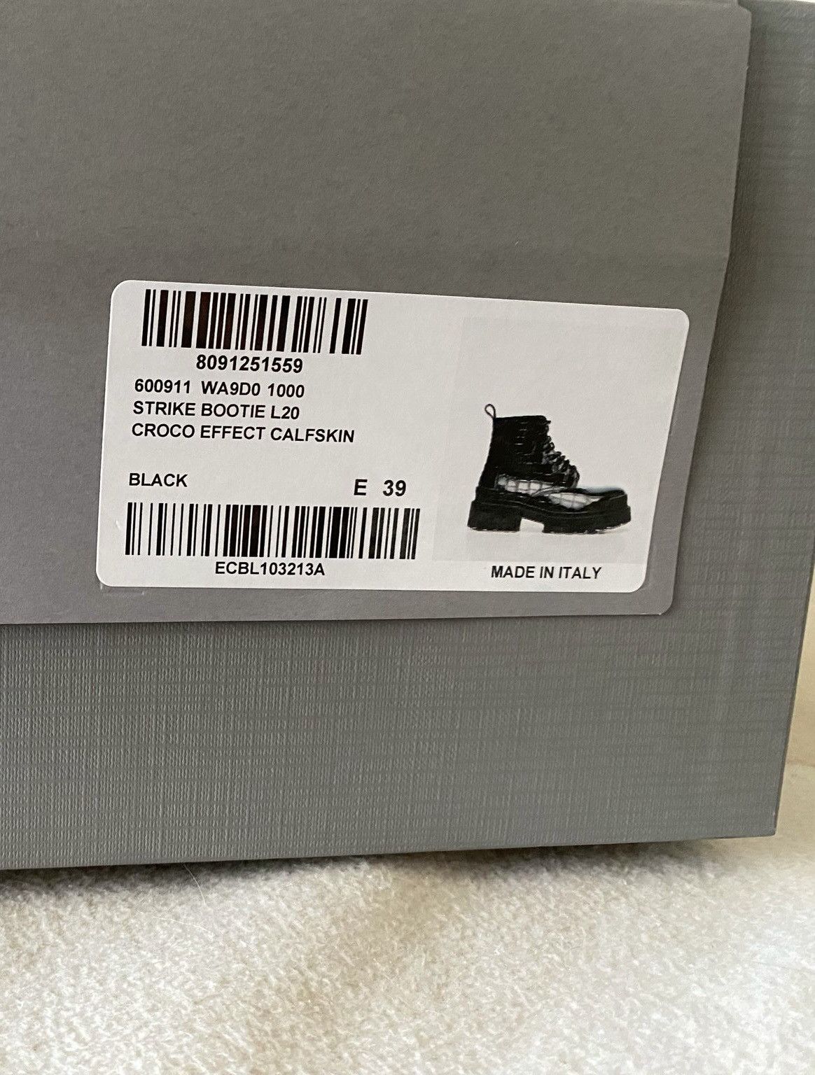 Balenciaga Balenciaga Croc Embossed Strike Boots Sz.39 Size US 6 / EU 39 - 4 Thumbnail