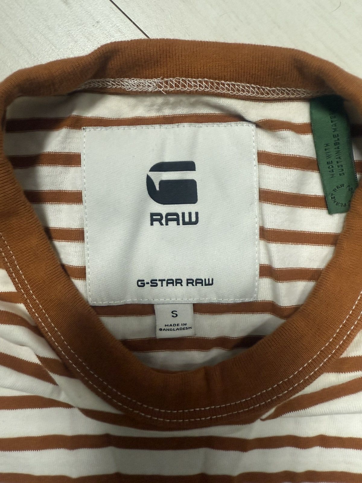 G-Star G-Star RAW Striped Logo Tee – Size S Size US S / EU 44-46 / 1 - 2 Thumbnail