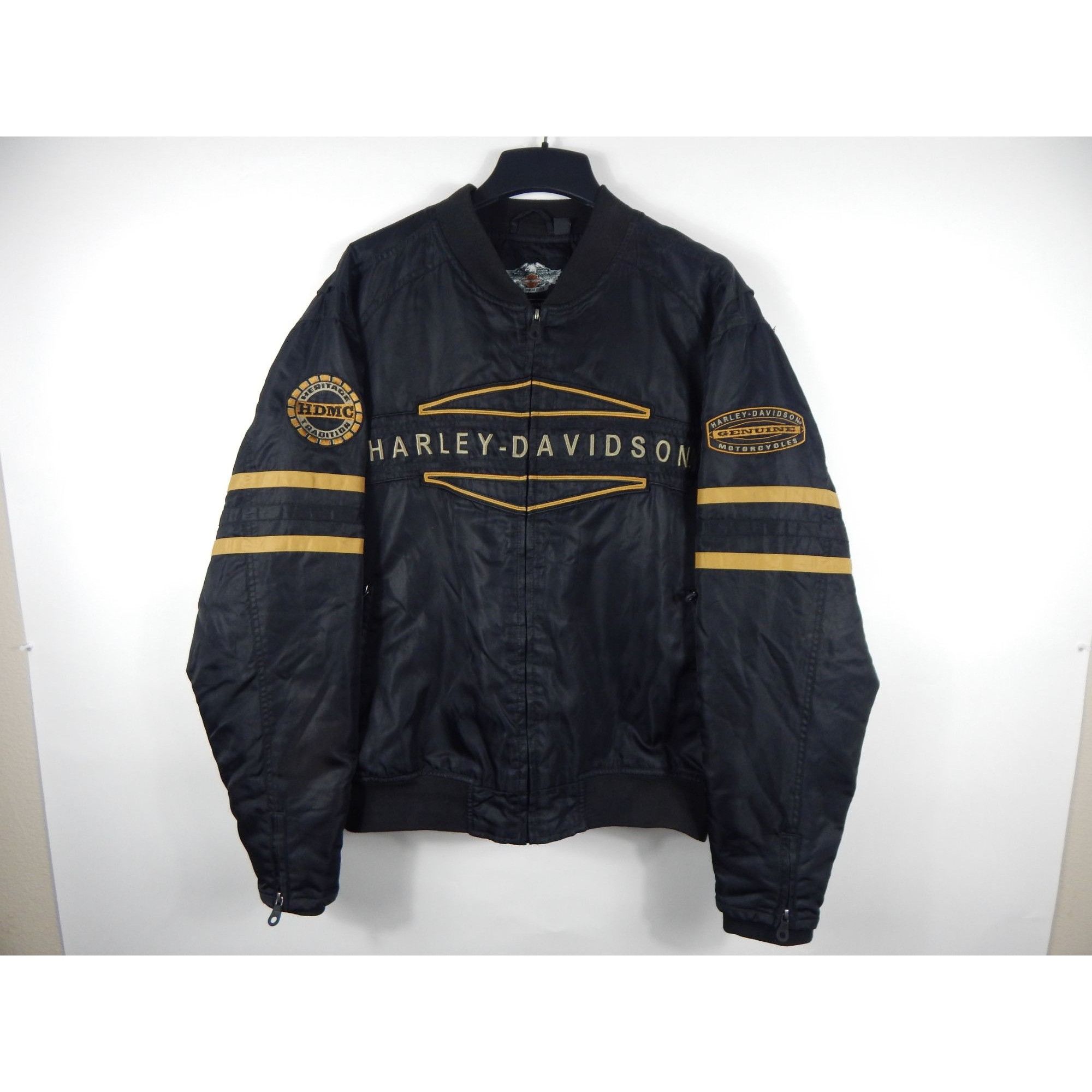 Harley Davidson Vintage Harley Davidson Quilt Lined Biker Bomber Jacket