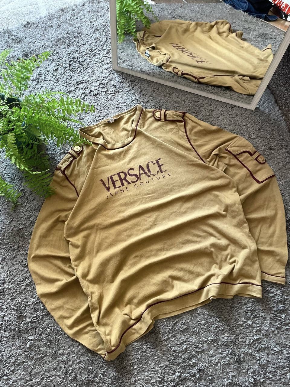 Versace × Vintage 00s Versace Long-Sleeve Streetwear Luxury Big Logo Rare Size US L / EU 52-54 / 3 - 2 Thumbnail