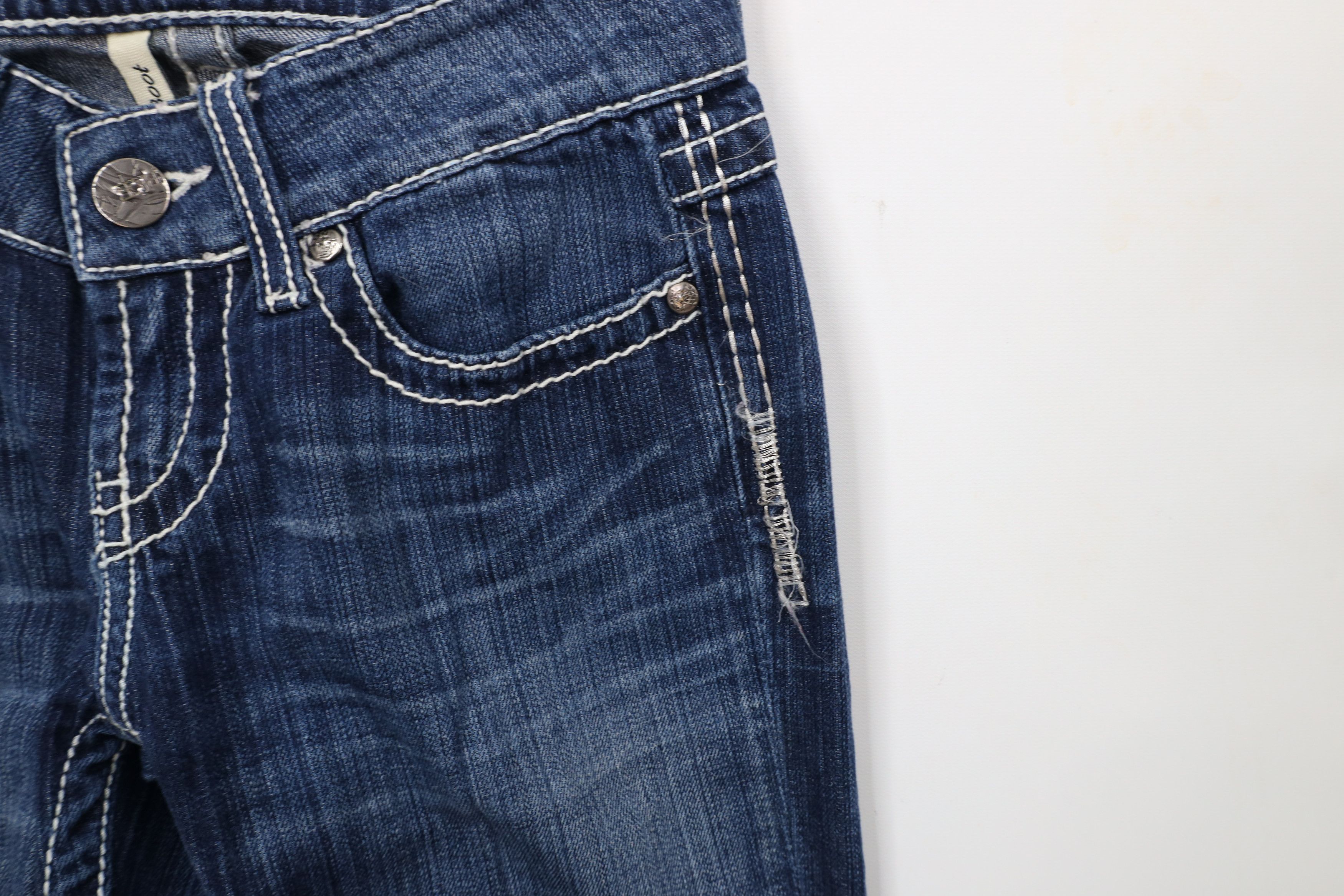 Vintage Buckle BKE Thick Stitch Culture Bootcut Flared Denim Jeans Size 25" / US 0 / IT 36 - 6 Thumbnail