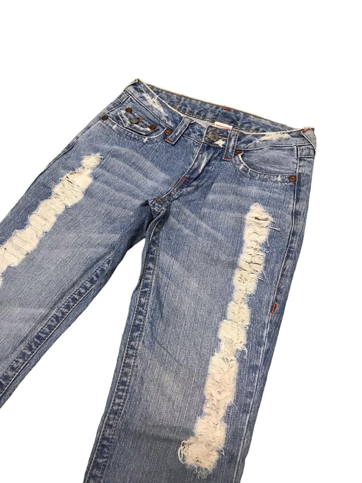 True Religion × Vintage Vintage True Religion #500 Distressed Denim Flared Jeans Size US 28 / EU 44 - 3 Thumbnail