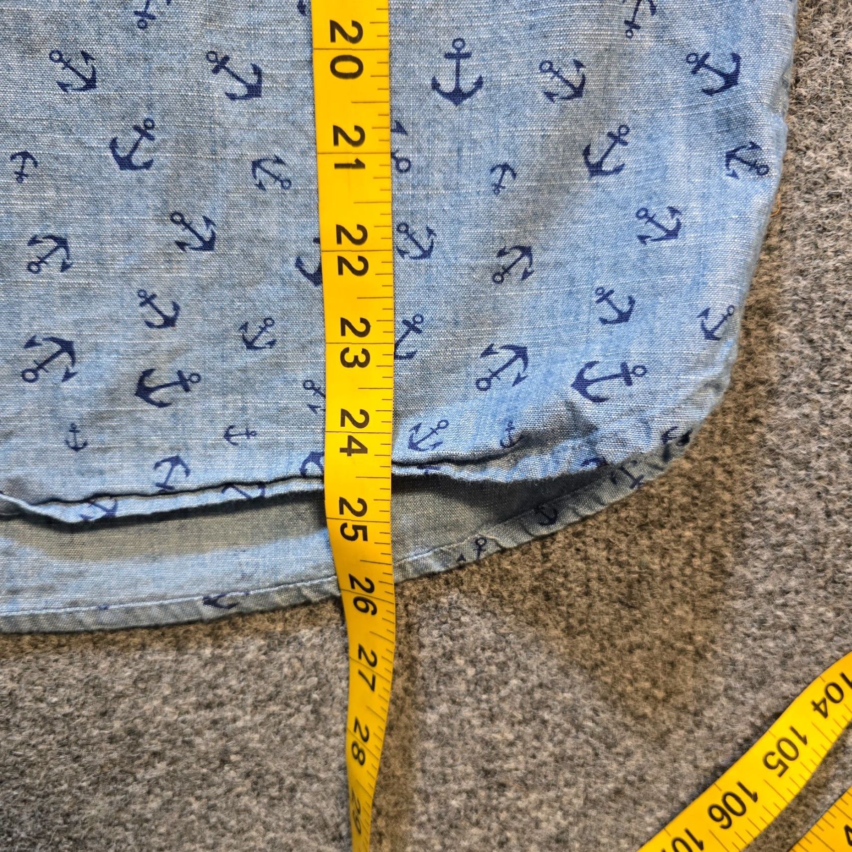 J.Crew J Crew Top Womens Size Medium Blue Denim Anchors Nautical Popover Preppy Casual Size M / US 6-8 / IT 42-44 - 6 Thumbnail