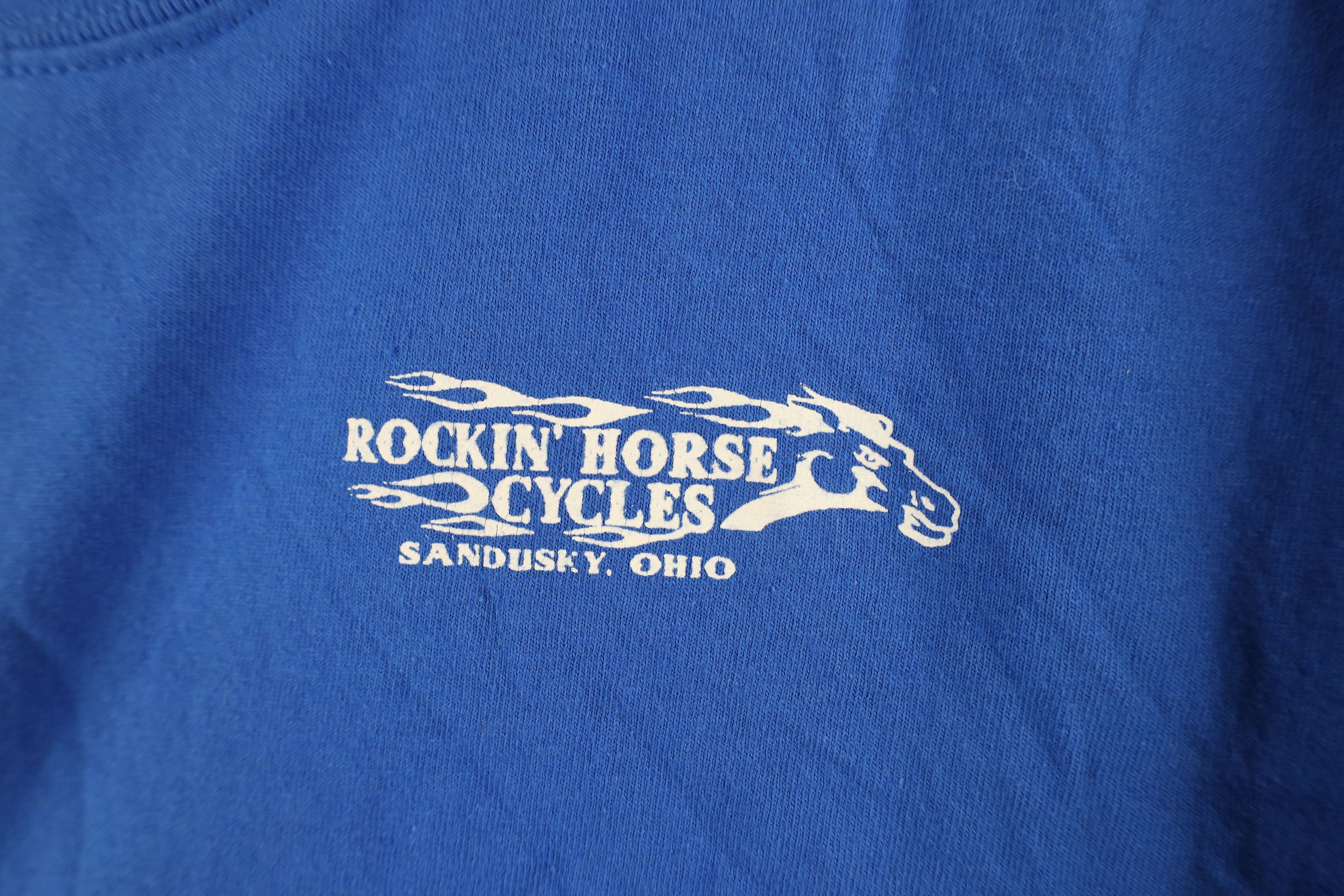 Vintage Vintage Y2K Flames Rockin Horse Cycles Long Sleeve T-Shirt Size US XL / EU 56 / 4 - 4 Thumbnail